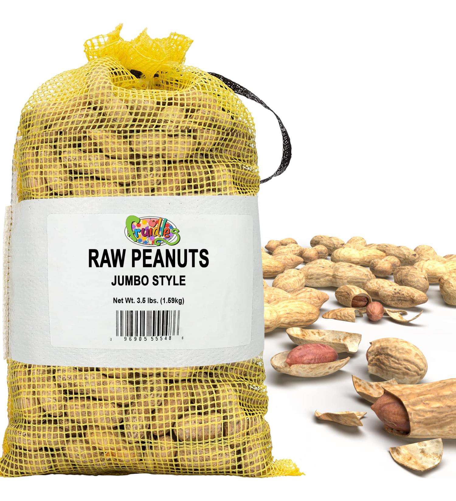 Fruidles Raw Peanuts in Shell - Ideal for Boiling, Squirrels, Birds, and Wildlife - 3.5 Pound Bag - Buy Online on SooperMarket.com