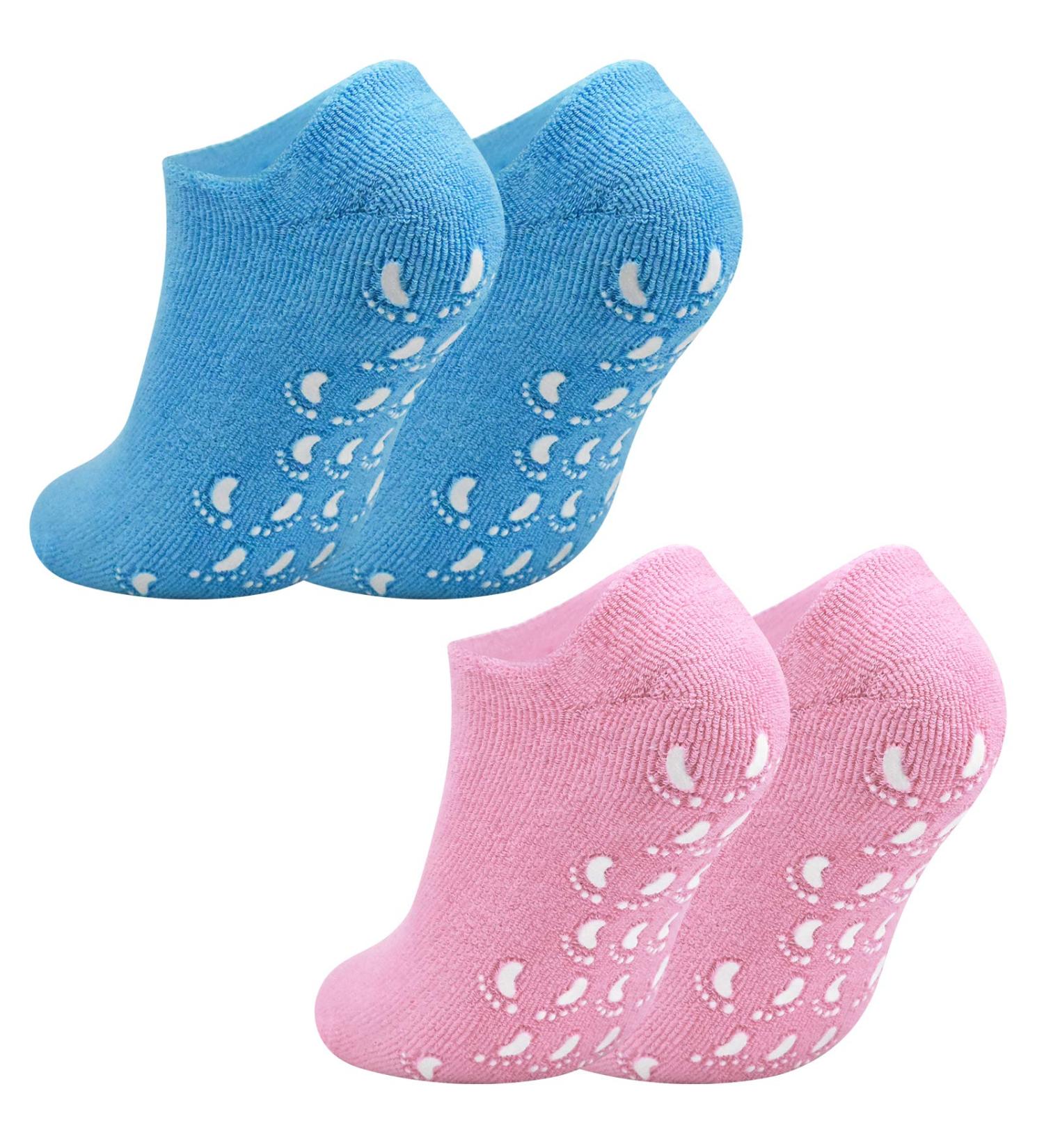 Jinlaili Moisturizing Gel Socks - Vitamin & Oil Infused Spa Socks for Repairing & Softening Dry Skin - 2 Pairs | International Shipping - Buy Online on SooperMarket.com
