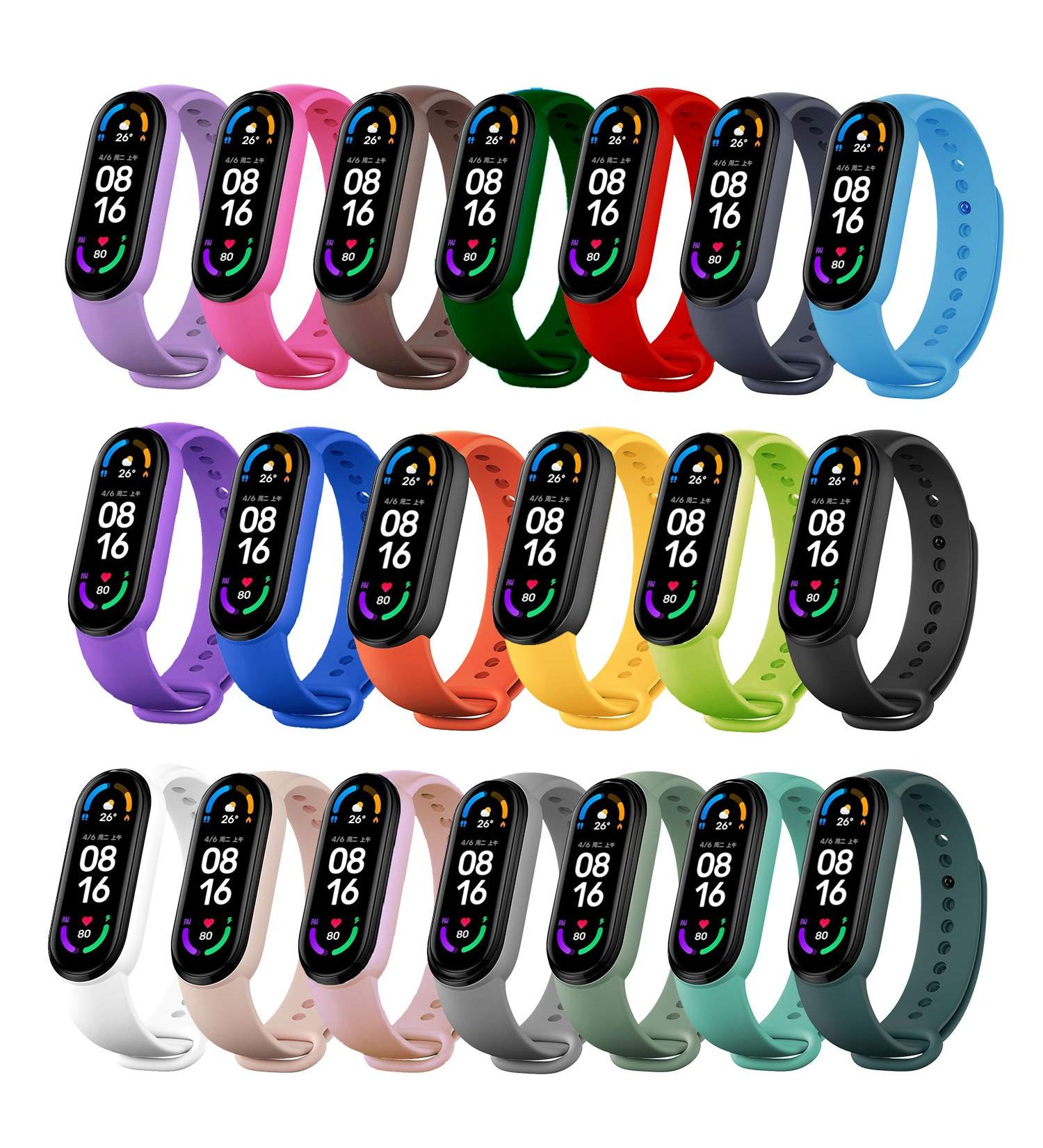 PIXESTT 20 PCS Straps for Mi Band 6/Mi Band 5 - Anti-Lost Silicone Wristband for Xiaomi Mi Band 5/Amazfit Band 5 - Buy Online on SooperMarket.com