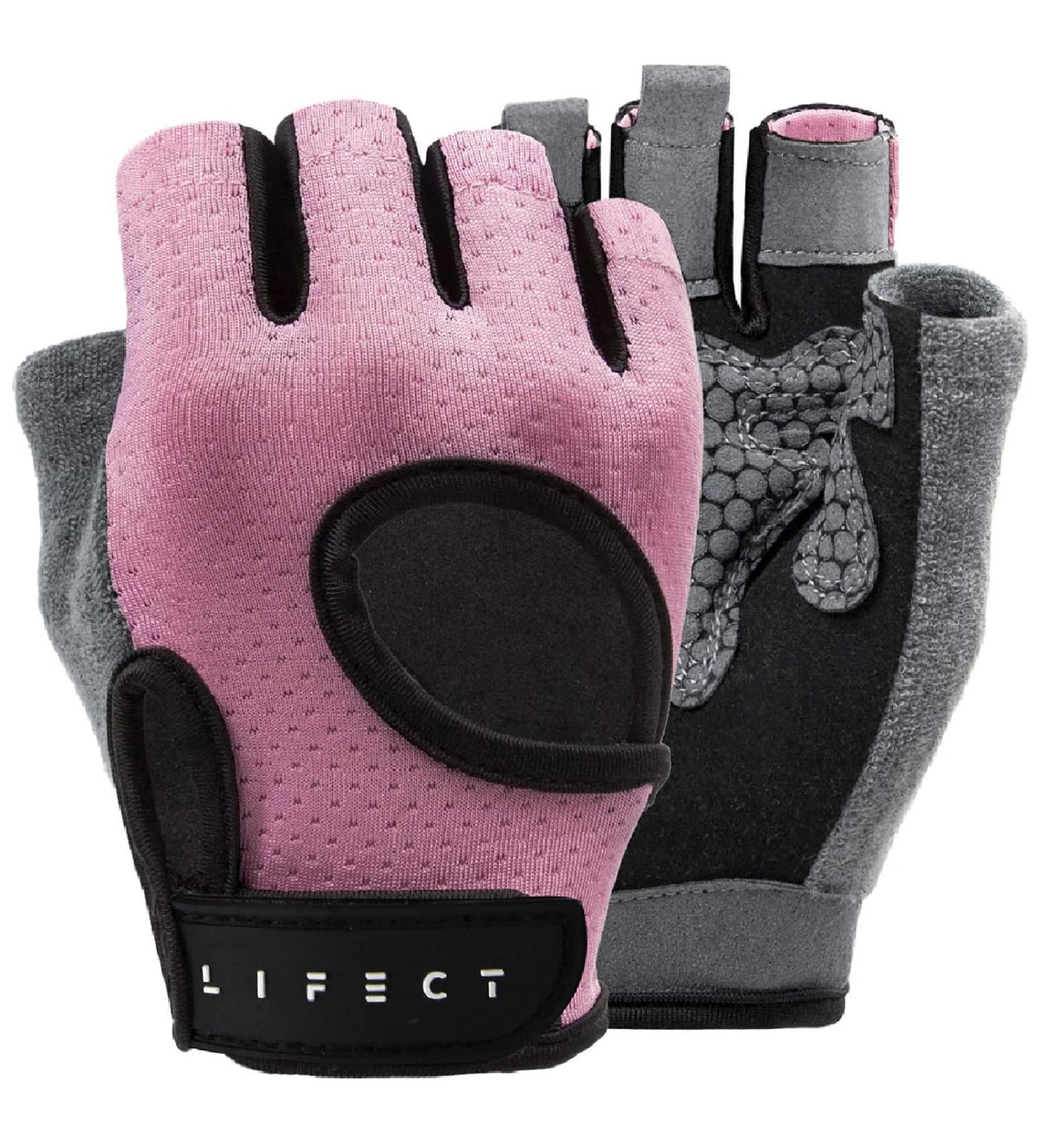 KANSOON Breathable Fingerless Workout Gloves for Women and Men - Pink Medium - Buy Online on SooperMarket.com
