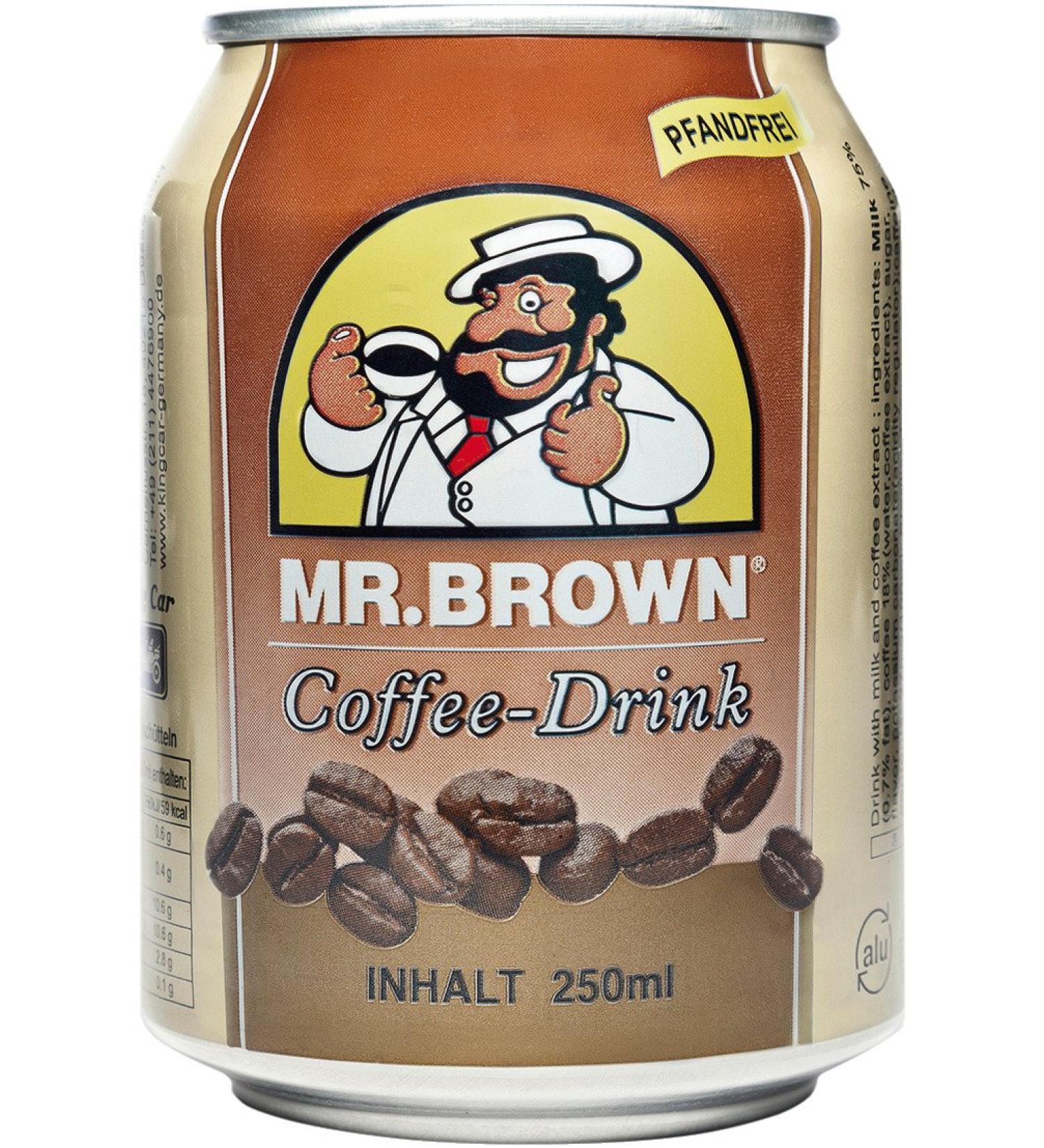 Mr. Brown Canned Coffee Cold Brew Original With Milk Instant Coffee Drinks 240 ml x 24 Cans Original w/Milk