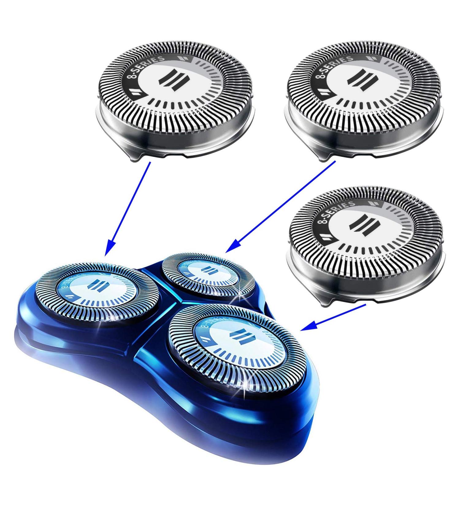 OEM HQ8 Replacement Heads for Philips Norelco Shavers - New Upgraded Design - Buy Online on SooperMarket.com