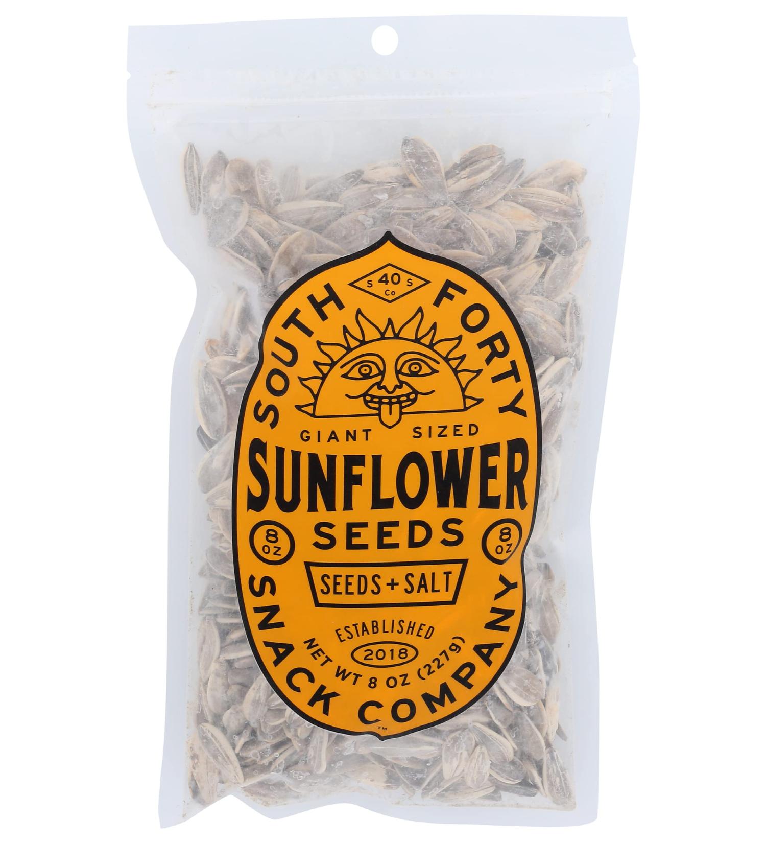 SOUTH 40 SNACKS Giant Sunflower Seeds with Salt - 8 OZ (Pack of 1) - Buy Online on SooperMarket.com