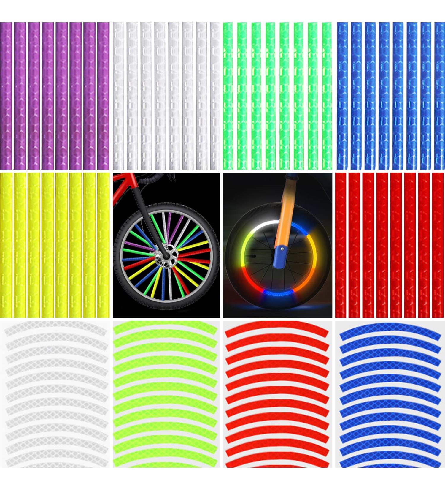 Ruijie Spoke Reflectors Bike Set - 72 Pieces Reflective Stickers for 360 Visibility | Enhance Safety & Style - Buy Online on SooperMarket.com