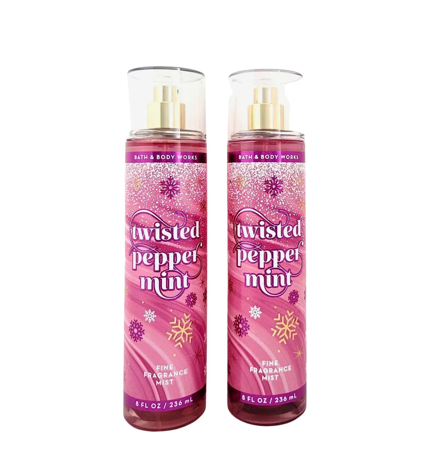 Bath & Body Works Fragrance Mist 2-Pack 8oz Each (Twisted Peppermint)