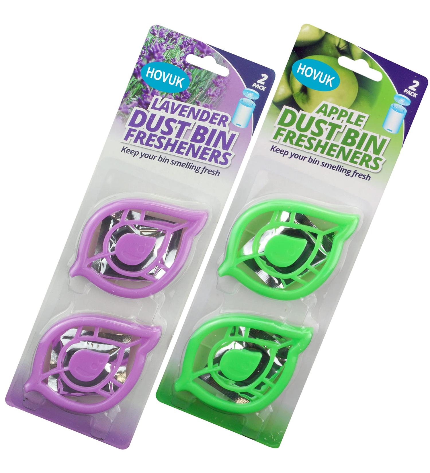 SRV HUB 4x Odor Removers for Trash Cans - Lavender & Apple Fragrance - Ideal for Small Rooms & Diaper Pails - Buy Online on SooperMarket.com