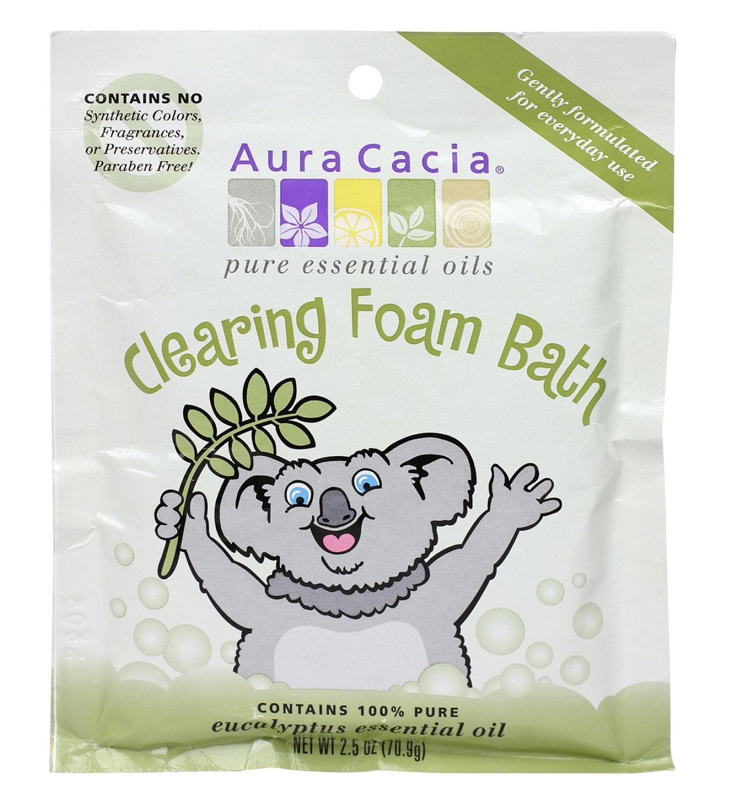 Buy Aura Cacia Aromatherapy Foam Bath - Clearing Eucalyptus 2.5 oz (Pack of 6) | International Shipping Available - Buy Online on SooperMarket.com