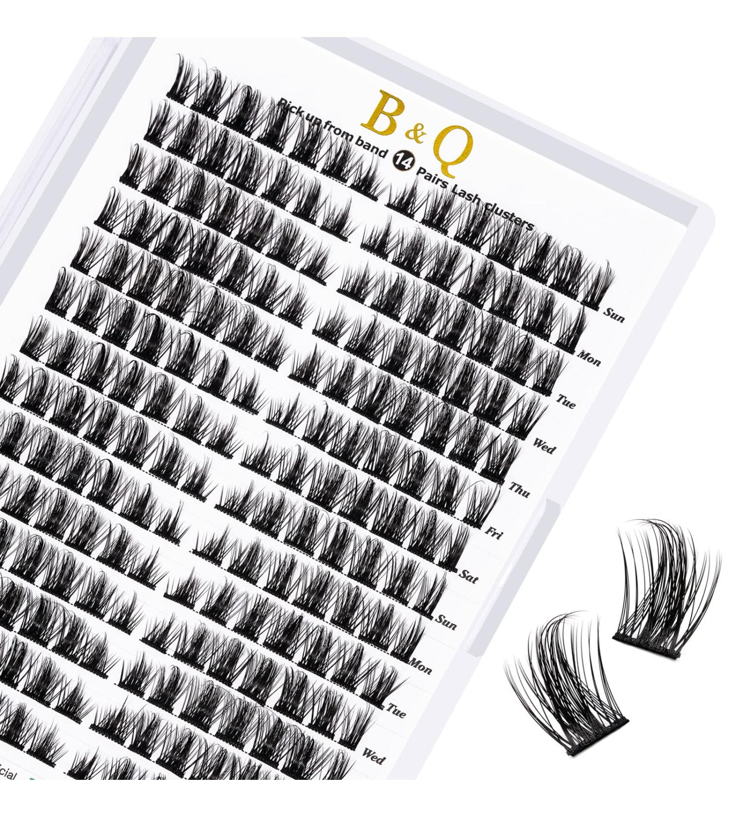 72 Cluster Lashes D Curl | Natural DIY D-MIX B22 Soft Fluffy Eyelash Extensions - Buy Online on SooperMarket.com