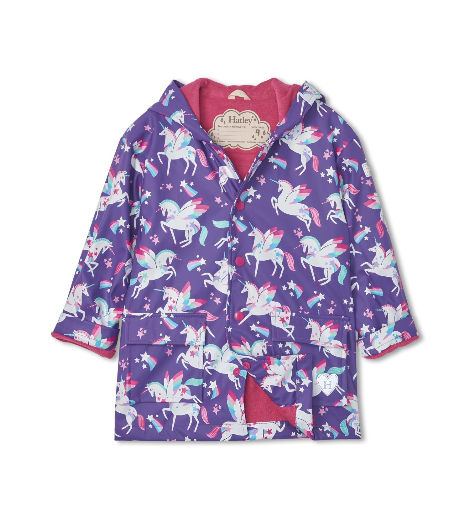 Hatley Girls' Rainbow Winged Unicorns Printed Raincoat - Size 12 Years - Buy Online on SooperMarket.com