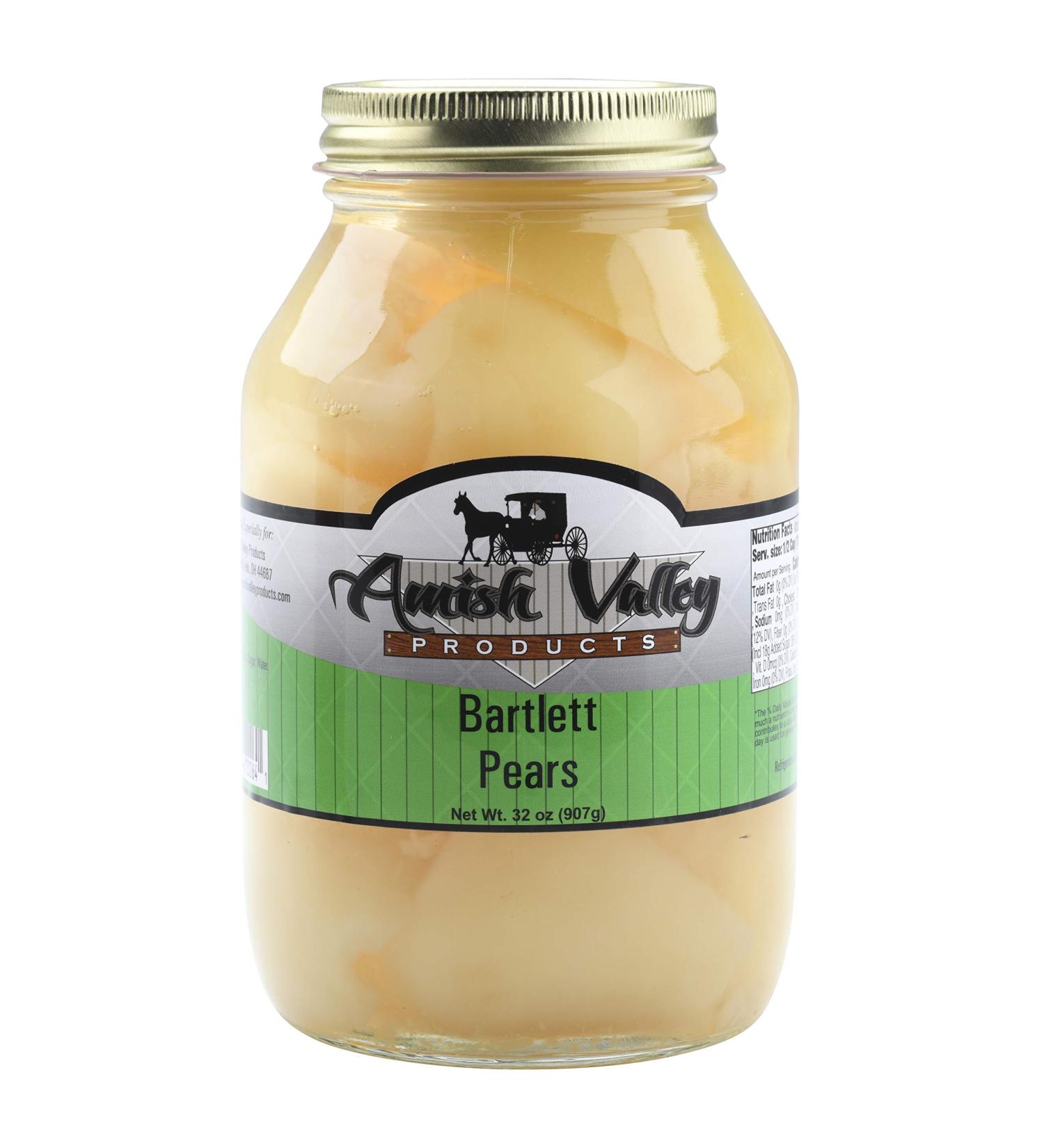Amish Valley Products Bartlett Pear Halves - 32 oz Glass Jar - Buy Online on SooperMarket.com