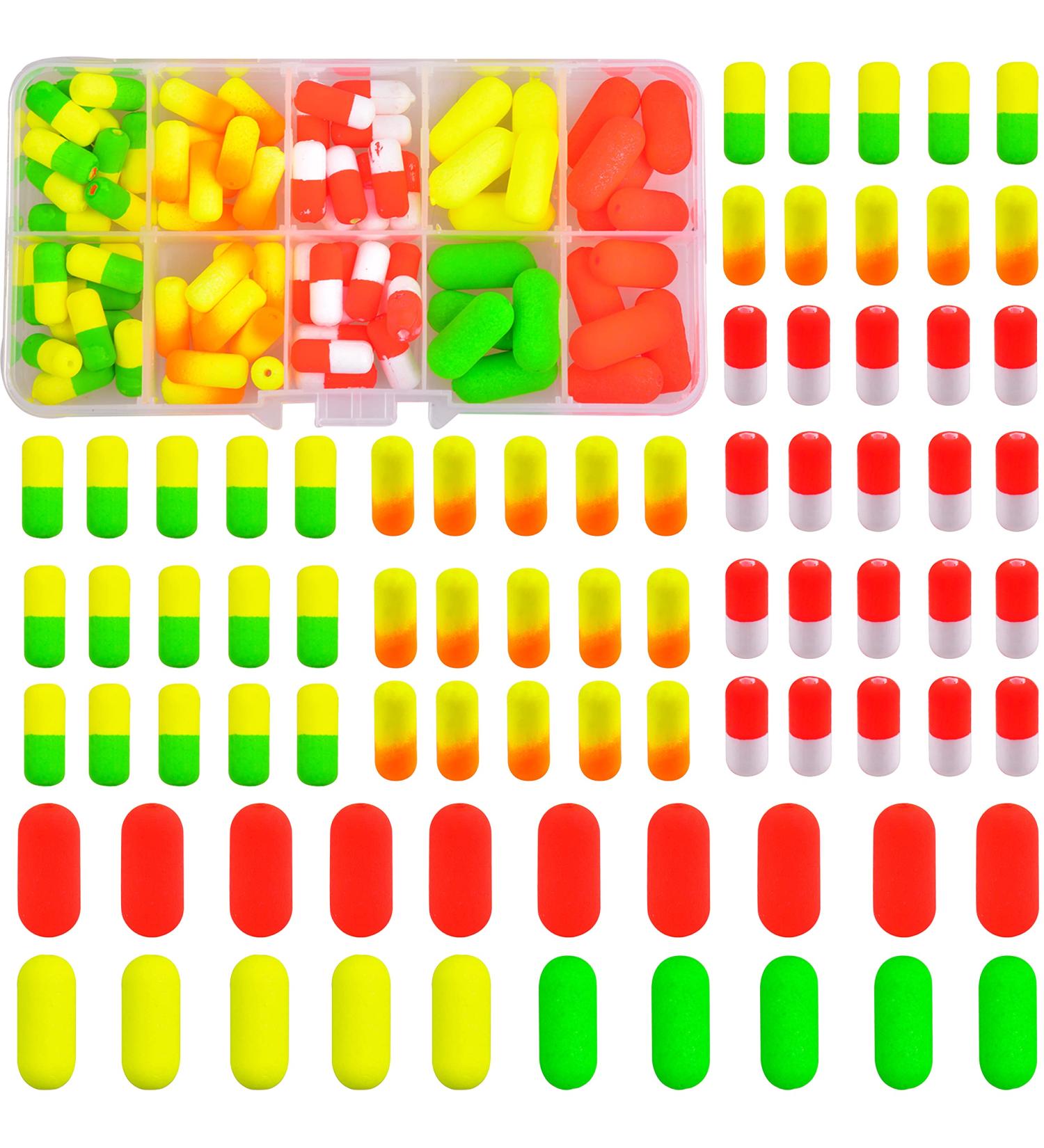 Pompano Rigs Foam Floats Kit for Surf Fishing - 80PCS Cylinder Float Bottom Rig Making Kit for Walleye, Trout, Catfish - Buy Online on SooperMarket.com