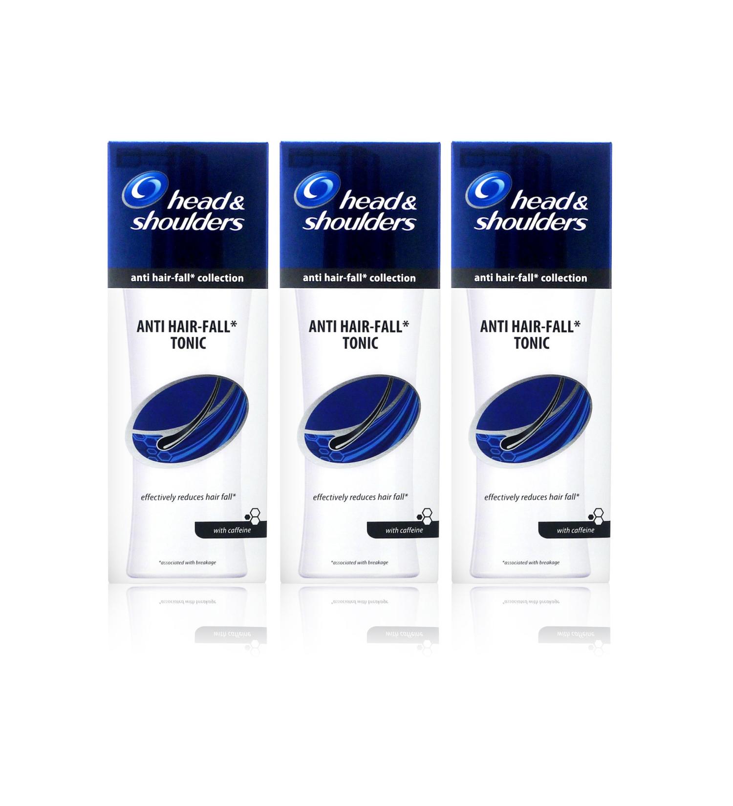 Head & Shoulders Anti Hair-Fall Tonic with Caffeine - 125ml (3 Pack) | Best Solution for Stronger Hair - International Shipping Available - Buy Online on SooperMarket.com