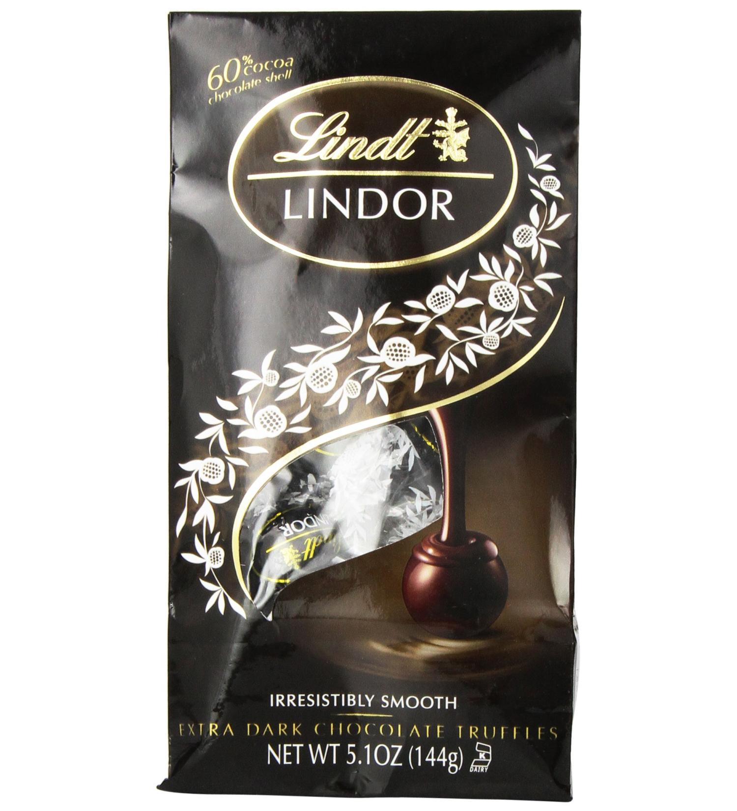 Lindt LINDOR 60% Extra Dark Chocolate Truffles - 5.1 oz (Pack of 6) | Luxurious Dark Chocolate Treats - Buy Online on SooperMarket.com