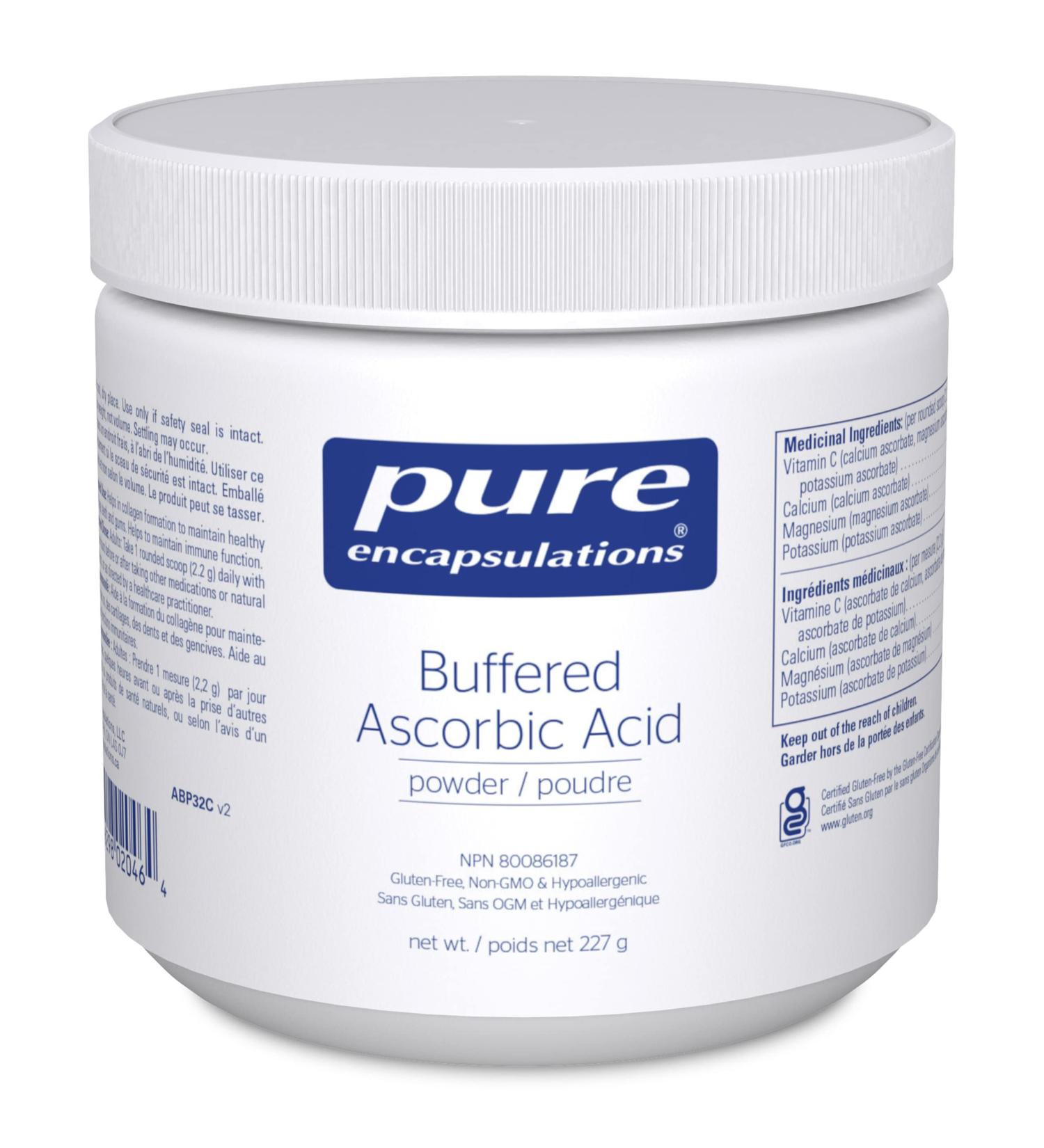 Pure Encapsulations - Buffered Ascorbic Acid - Hypoallergenic Vitamin C Supplement for Sensitive Individuals - 227 Grams Powder - Buy Online on SooperMarket.com