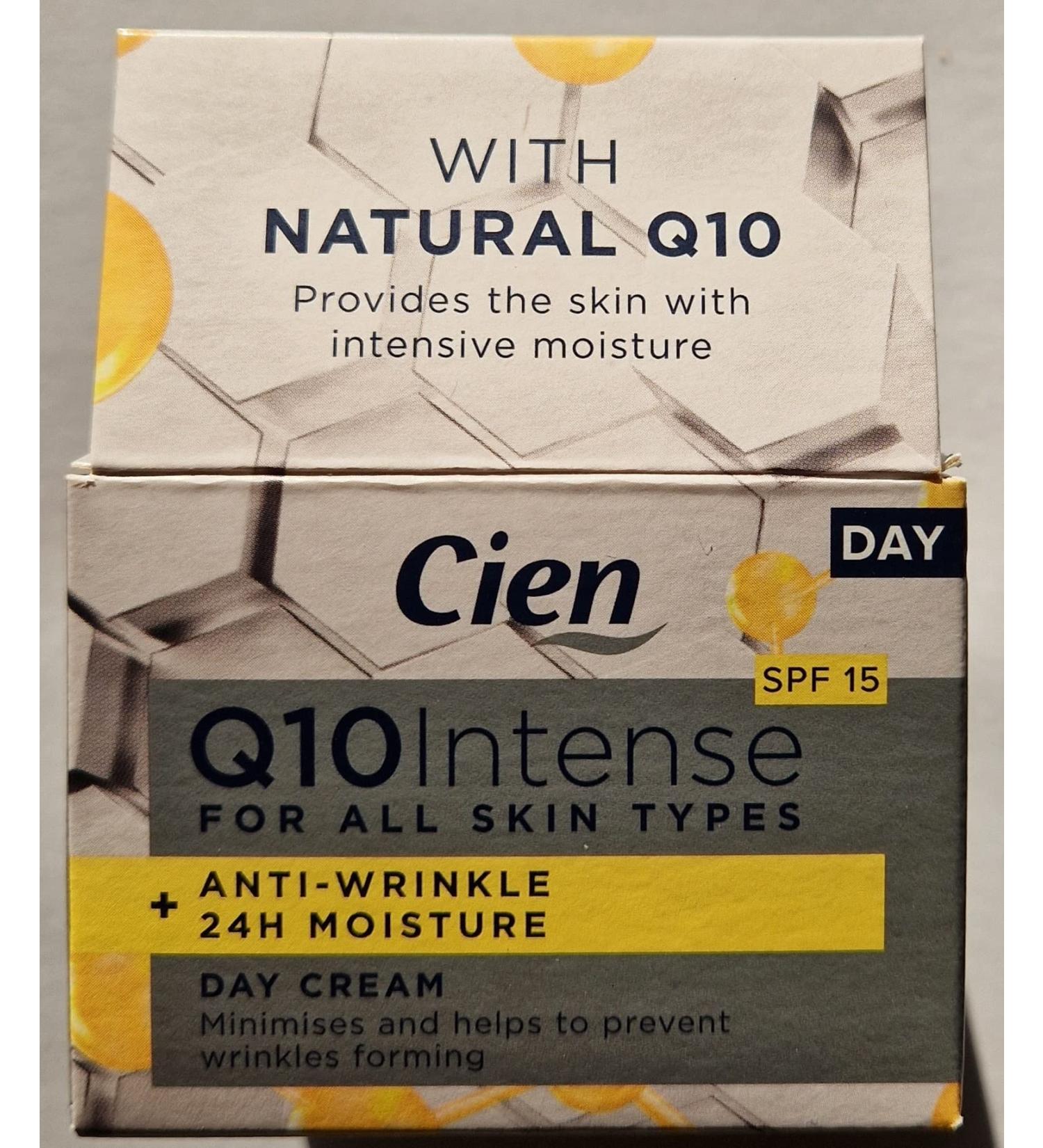 Cien Anti-Wrinkle Day Cream with Q10 & Vitamin E | UV Protection | 50 ml - Buy Online - International Shipping - Buy Online on SooperMarket.com