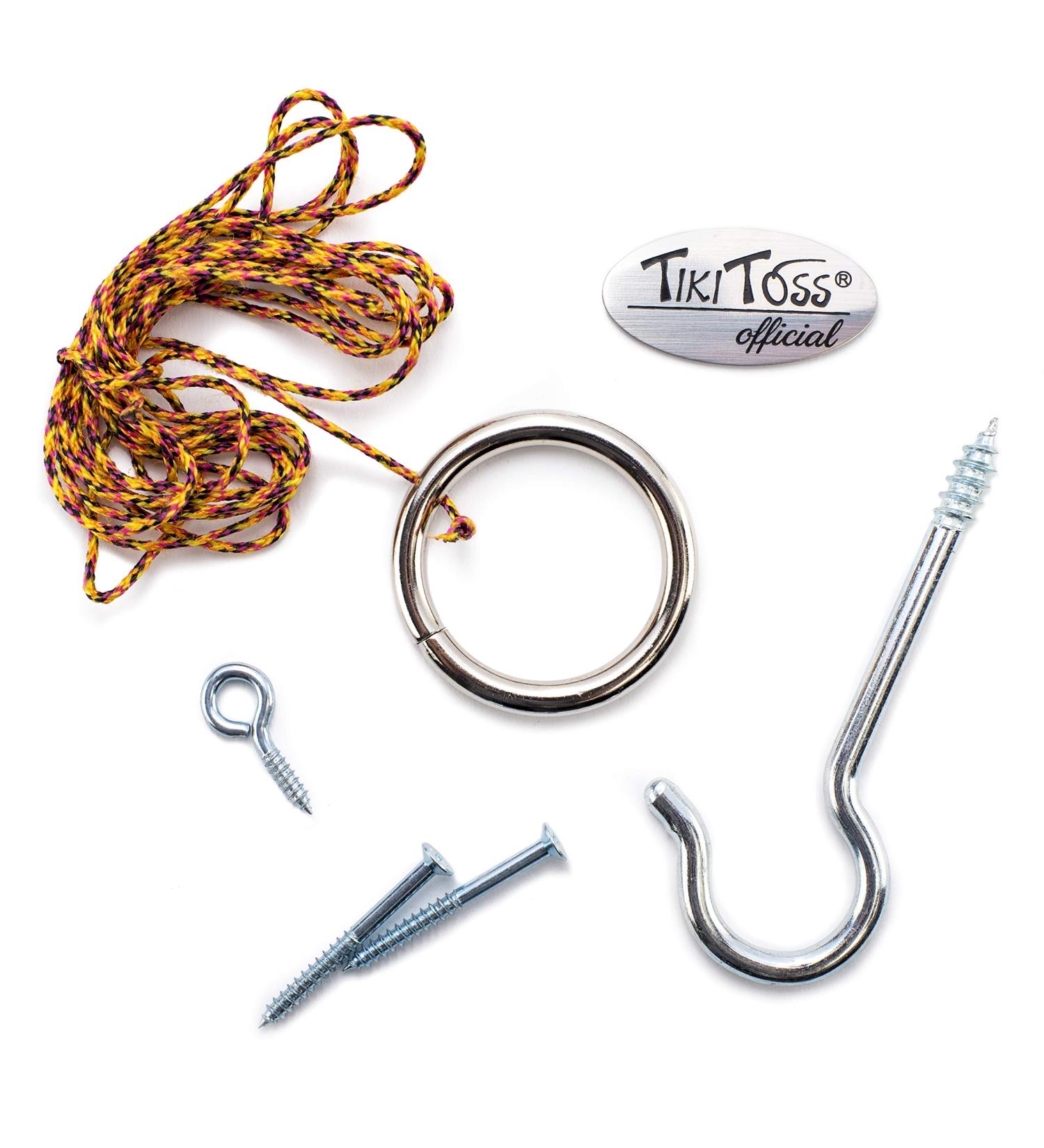 Tiki Toss Original Hook and Ring Game Essentials - Mounting Screws and Thread Included - Buy Online on SooperMarket.com