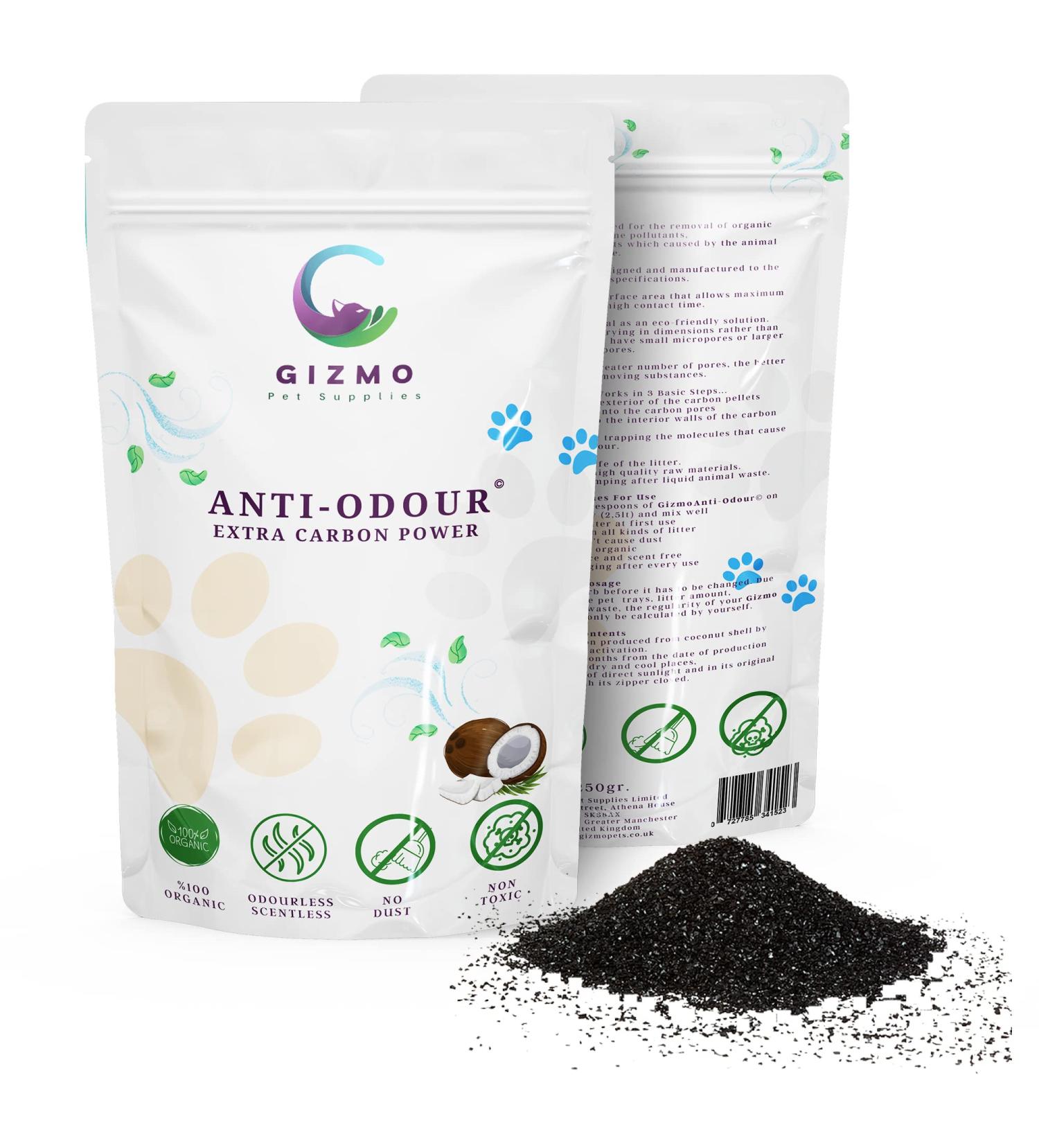 Gizmo Pet Supplies Organic Cat Litter Odour Eliminator All-Natural and Non-Scented Planet-Friendly Deodorizer for Fresh, Odour-Free Cat Litter - Buy Online on SooperMarket.com