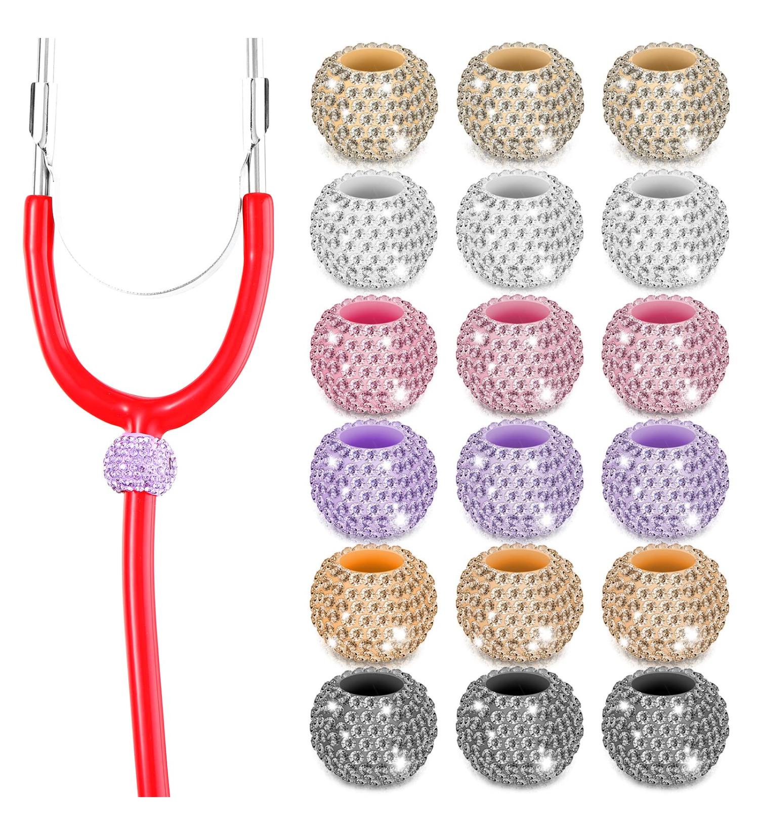 Buy 18 Bling Crystal Stethoscope Charms | Nurse & Vet ID Tags | Vibrant Colors for Accessories - Buy Online on SooperMarket.com