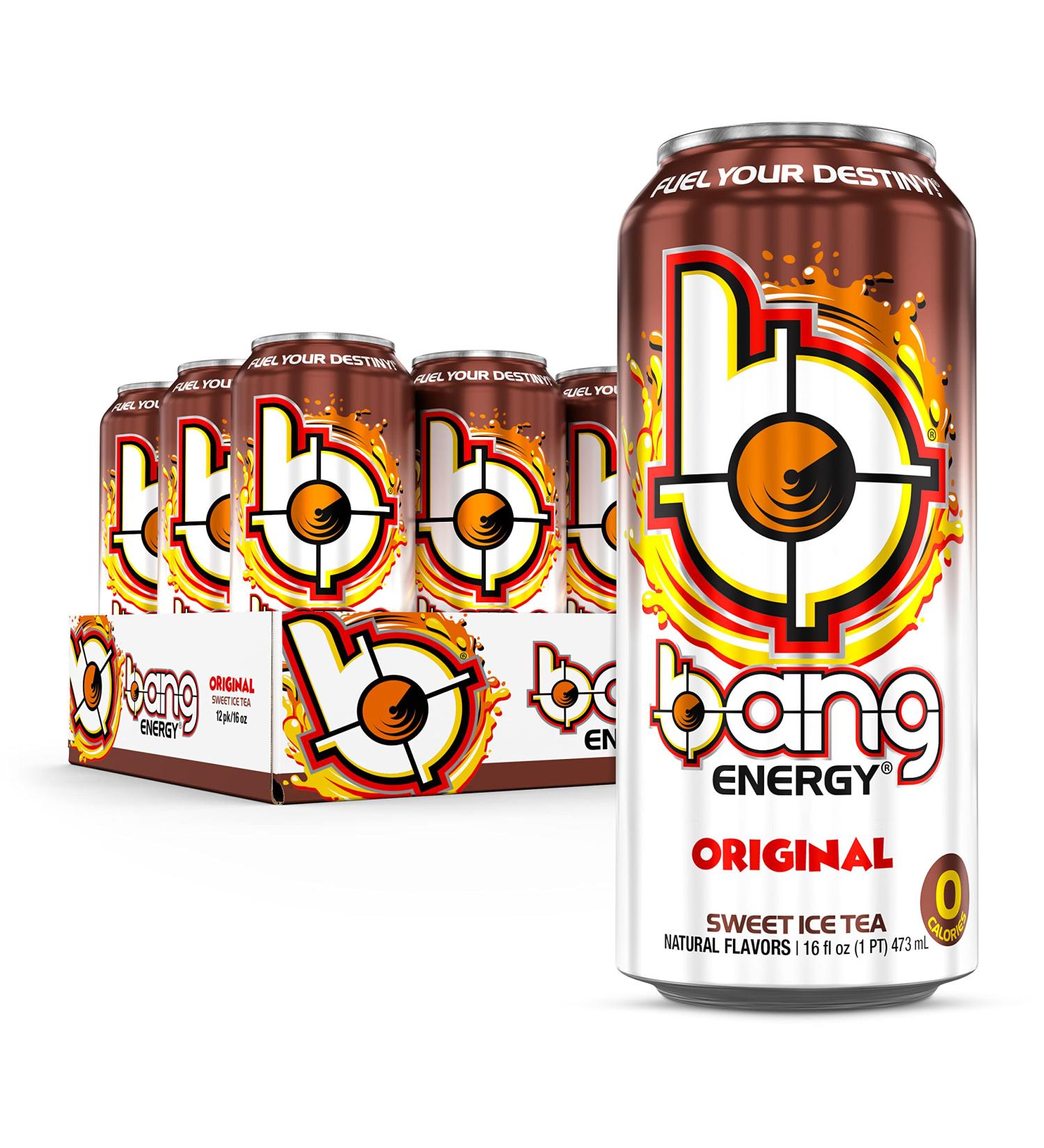 Bang Energy Sweet Ice Tea Sugar-Free Energy Drink 16oz (Pack of 12) - Original Flavor - Buy Online on SooperMarket.com