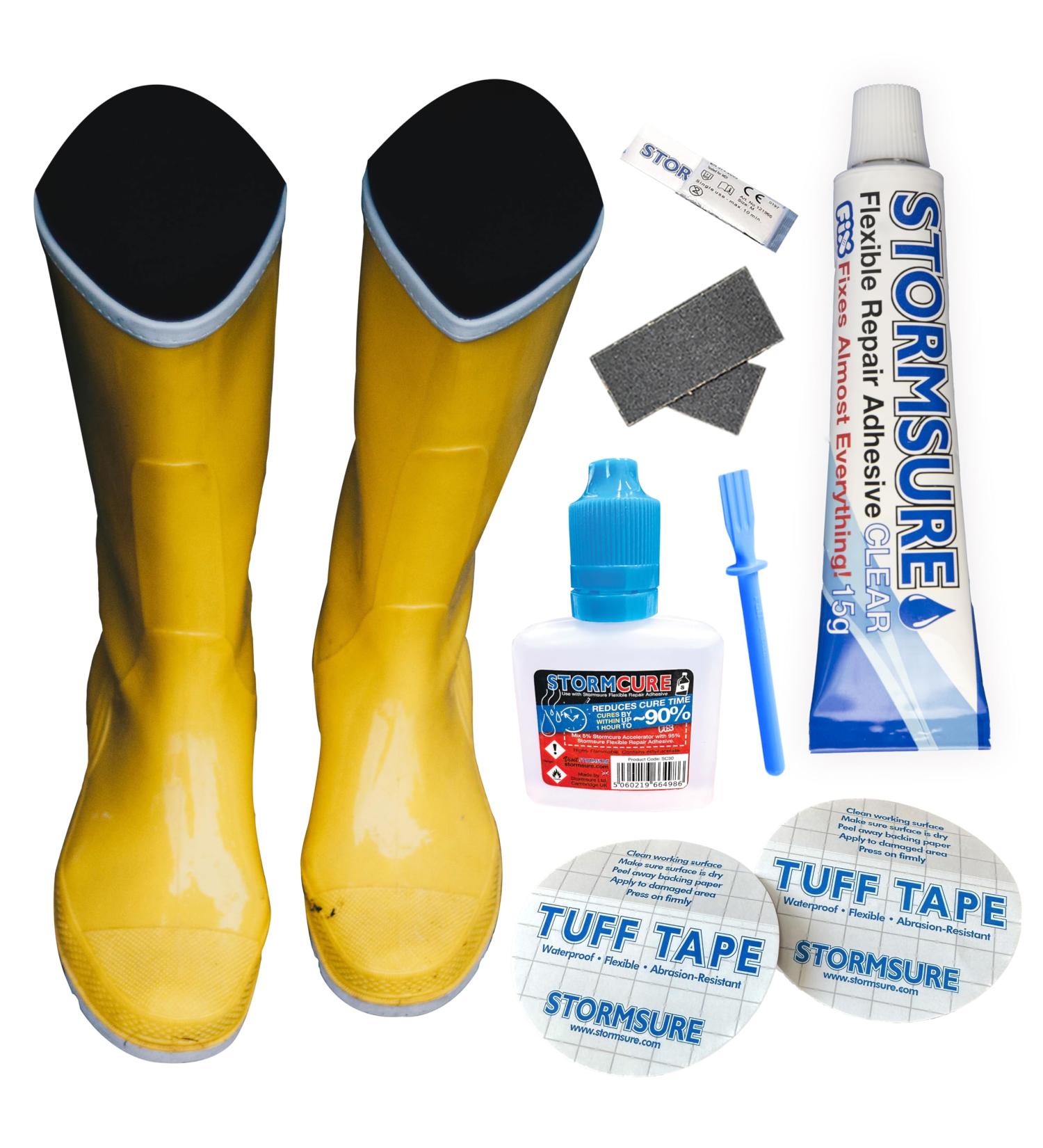 Wellington Boot Repair Kit XL 15g Accelerated - Industrial Strength glue Sole Repair Heel Repair Boot Repair - PU Adhesive Waterproof Permanent Durable Flexible Transparent with Accelerator - Buy Online on SooperMarket.com