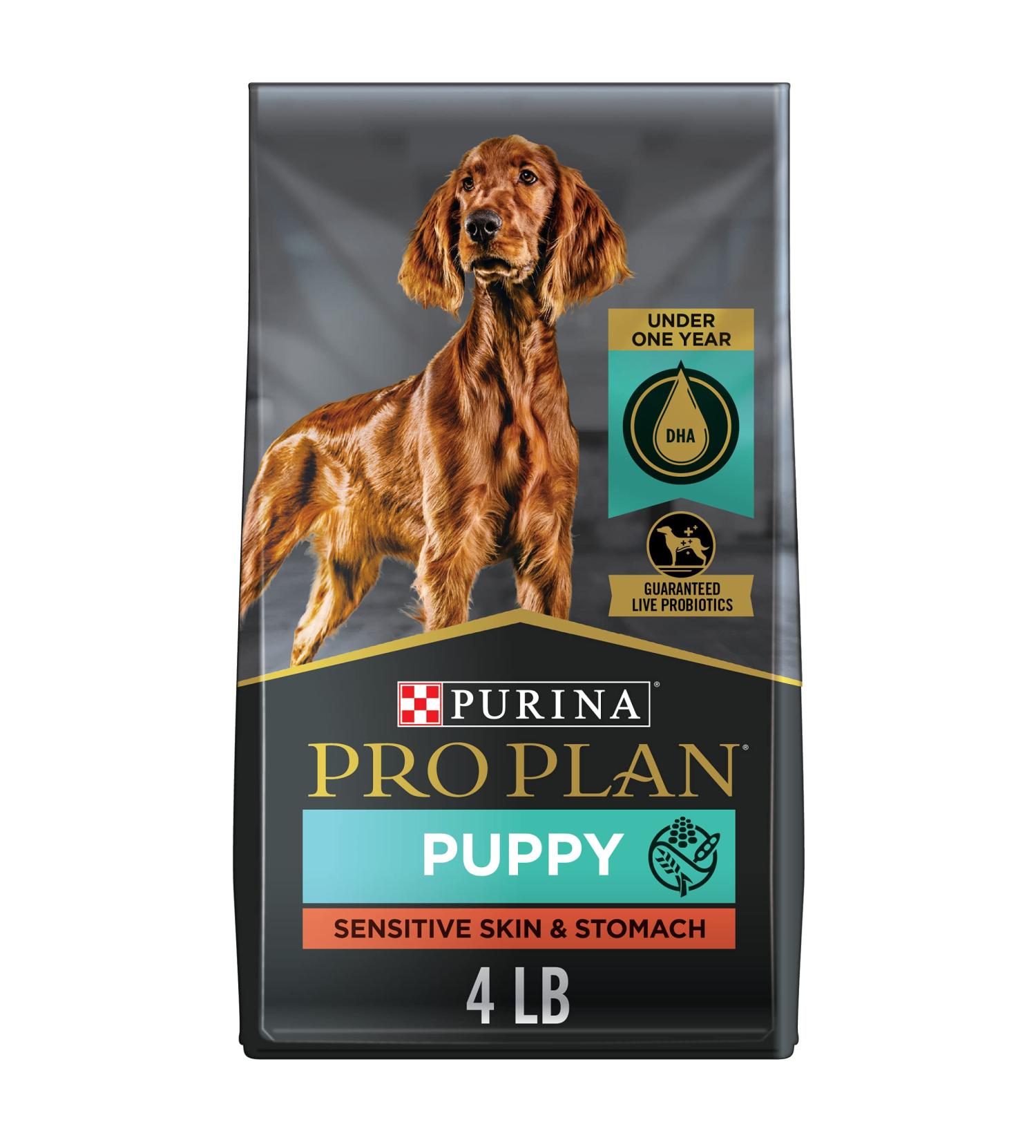 Purina Pro Plan Sensitive Skin & Stomach Puppy Food - Salmon & Rice 4 lb. Bag - Buy Online on SooperMarket.com