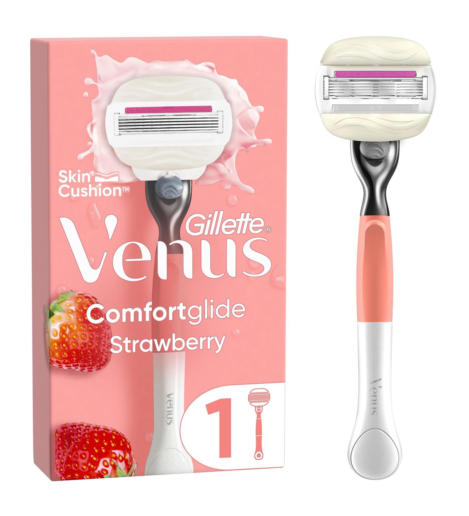 Buy Gillette Venus Comfortglide Strawberry Edition Women's Razor + 1 Blade | International Shipping Available - Buy Online on SooperMarket.com