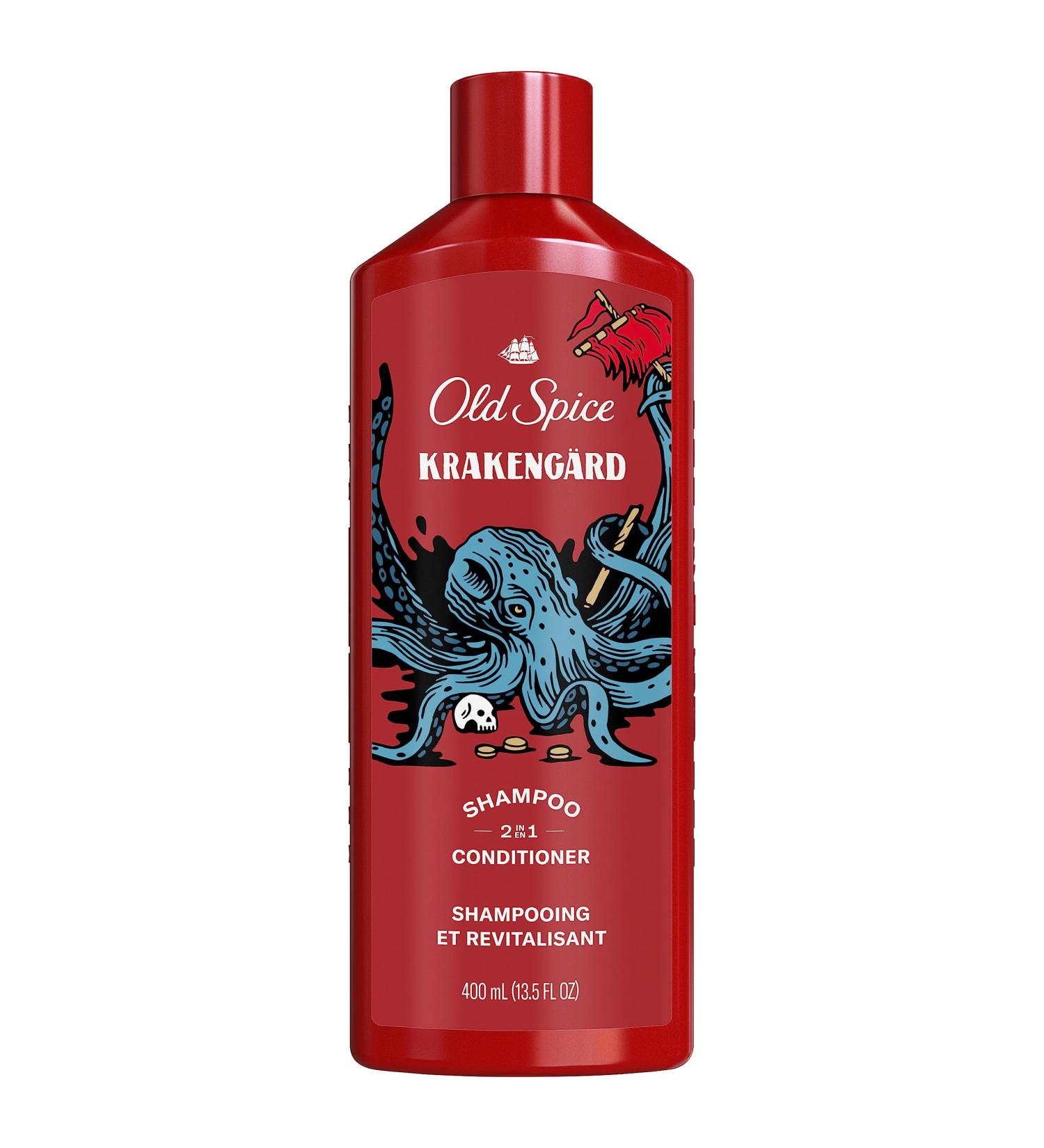 Old Spice Krakengard 2 in 1 Shampoo and Conditioner for Men 13.5 OZ (Package May Vary)