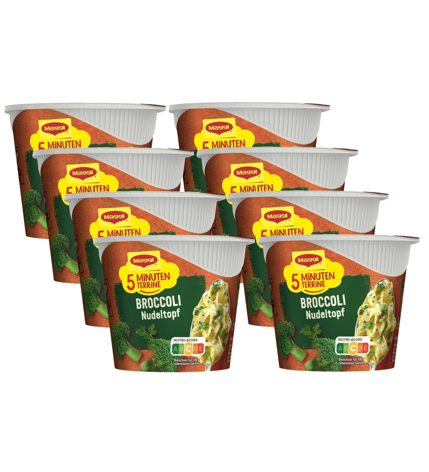 Buy MAGGI 5 Minute Terrine Broccoli Noodle Pot - Delicious Instant Meal Ready to Eat Noodles Pack of 8 (8 x 50g) - International Shipping Available - Buy Online on SooperMarket.com