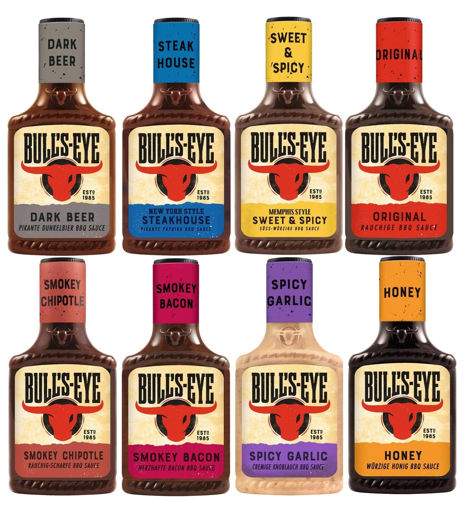 Buy Bull's Eye Barbecue Grill Sauces Set - 8 Varieties 300ml Each | International Shipping Available - Buy Online on SooperMarket.com