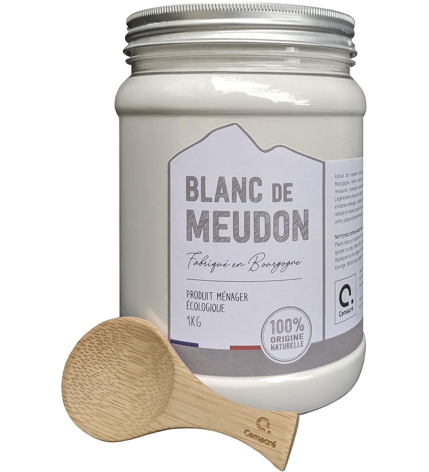 Blanc de Meudon 1 kg Made in Burgundy Fine Cleaning and Ecological Powder + Spoon - Buy Online on SooperMarket.com