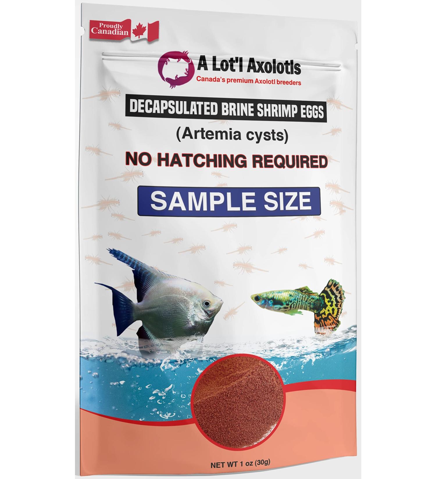 A Lot'l Axolotls - Decapsulated Brine Shrimp Eggs Non-Hatching - BBS Artemia Cyst - Fish/Fry Food - Mini/Sample Size - 30 g / 1 Oz - Buy Online on SooperMarket.com