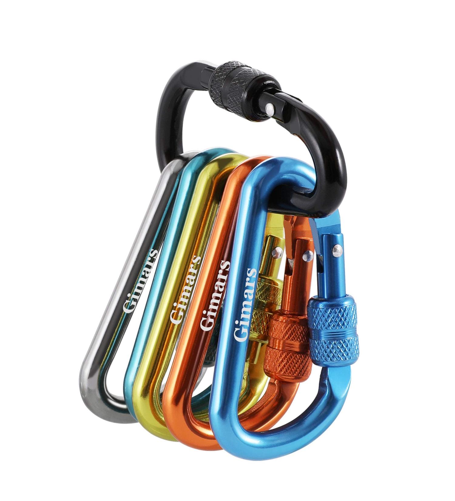 Gimars Mini Carabiner Klien - 6 cm Colorful Key Rings (Set of 6) - Perfect for Camping Fishing Hiking & Travel - Buy Online on SooperMarket.com