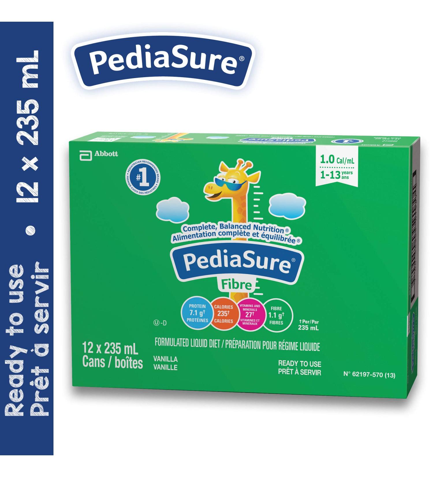 PediaSure Fibre Formulated Liquid Diet Vanilla 12 count 2820 mL - Buy Online on SooperMarket.com