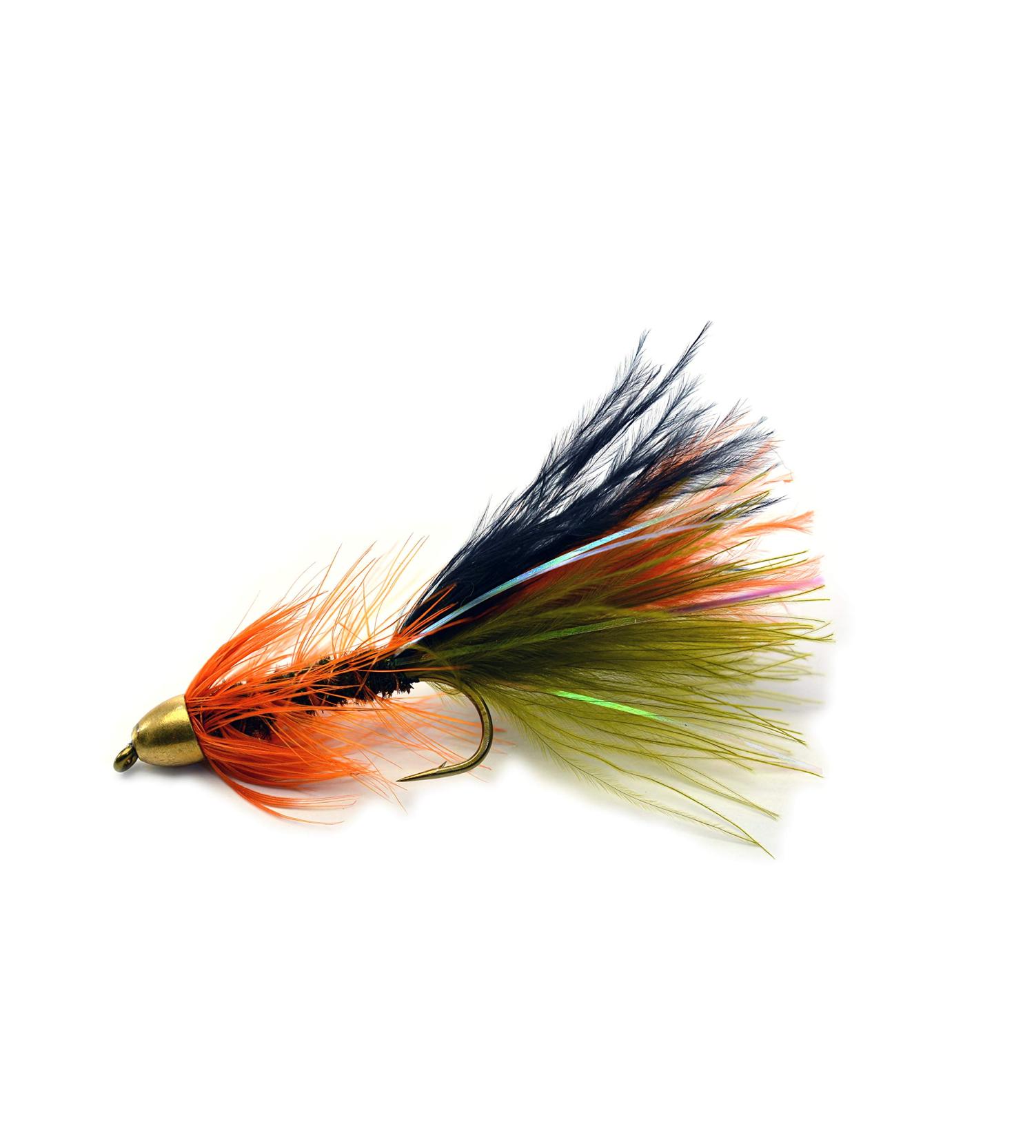 Thin Mint Cone Head Streamer Fly Fishing Flies - 12 Mustad Signature Hooks in #6, #8, #10, #12 | Weighted Trout Streamer Assortment - Buy Online on SooperMarket.com