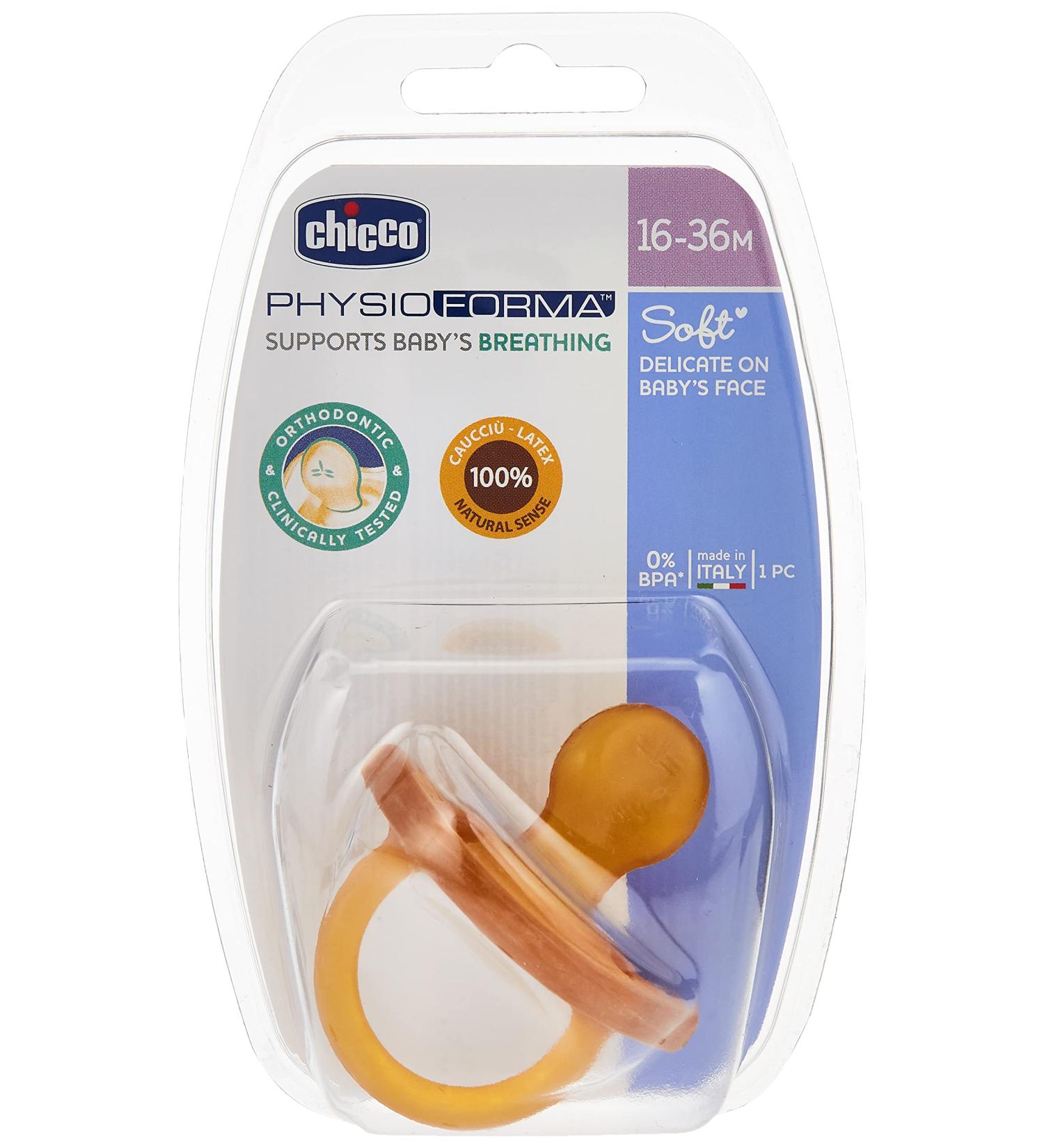 Chicco Physio Soft Teat for 16-36m - Rubber Neutral Orange 1 Piece | Buy Internationally - Buy Online on SooperMarket.com