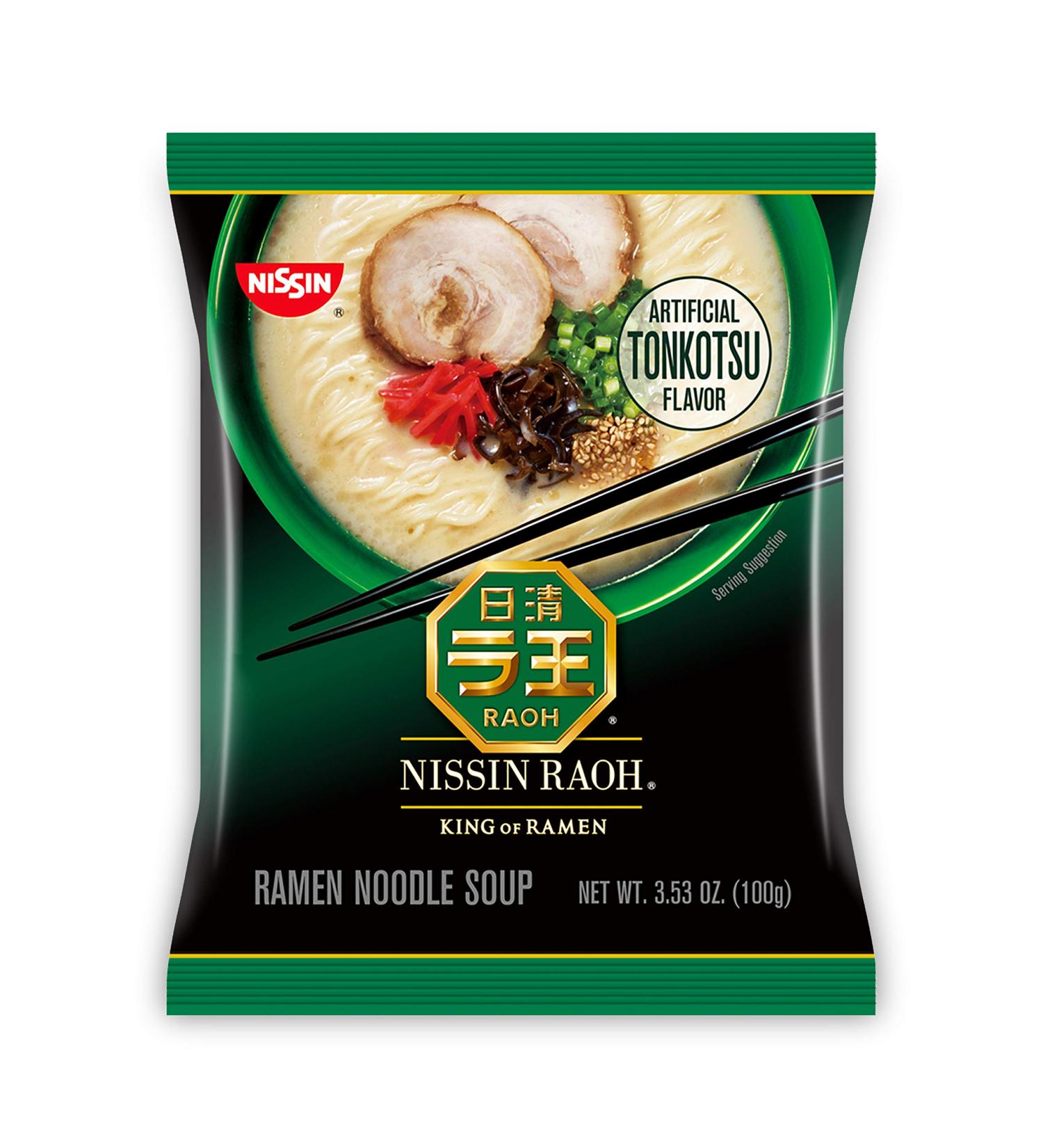 Nissin RAOH Tonkotsu Ramen Noodle Soup 3.53oz (Pack of 6) - Authentic Japanese Flavors - Buy Online on SooperMarket.com