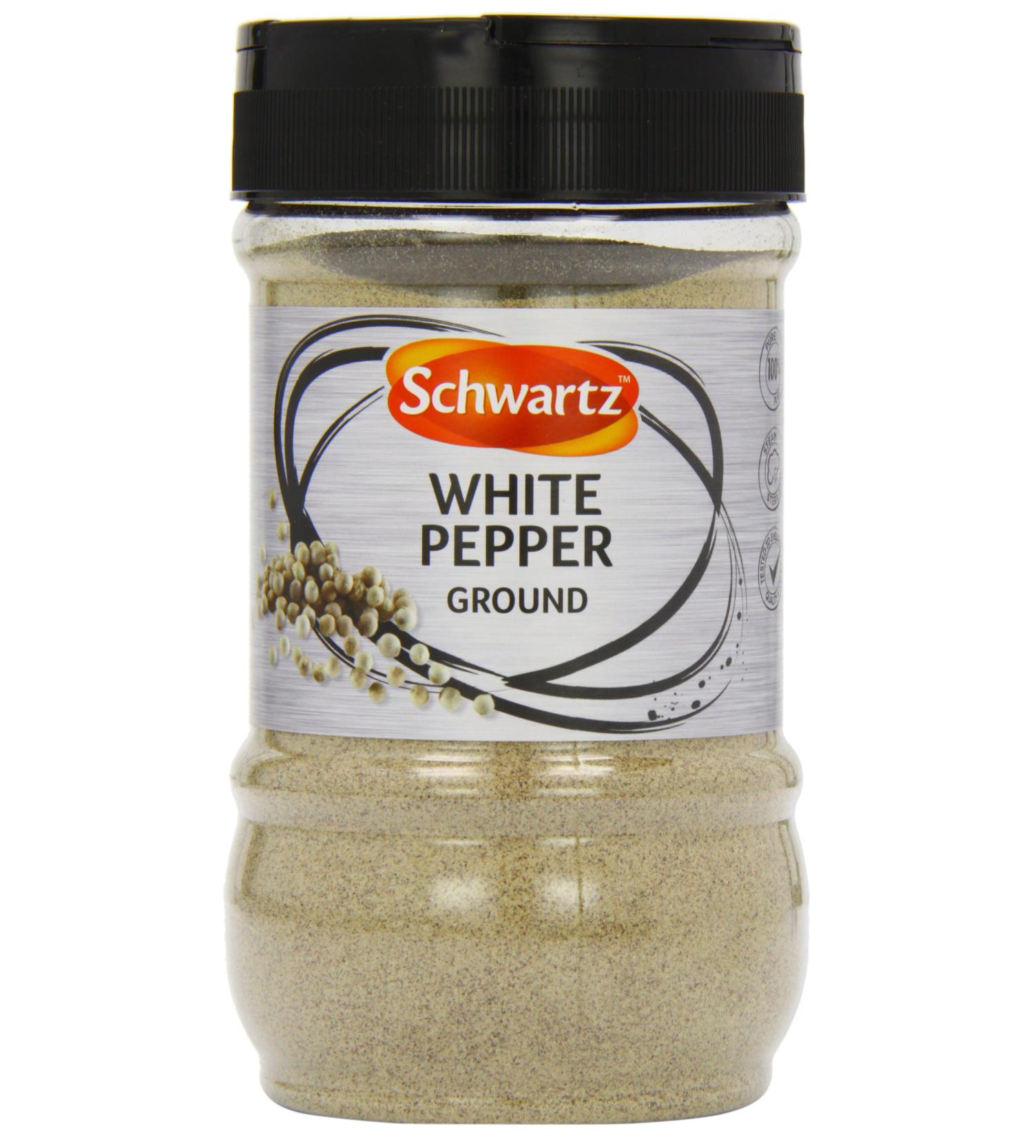 Schwartz Ground White Pepper Seasoning 425g - Sharp and Earthy Flavor for Soups and Casseroles - Buy Online on SooperMarket.com