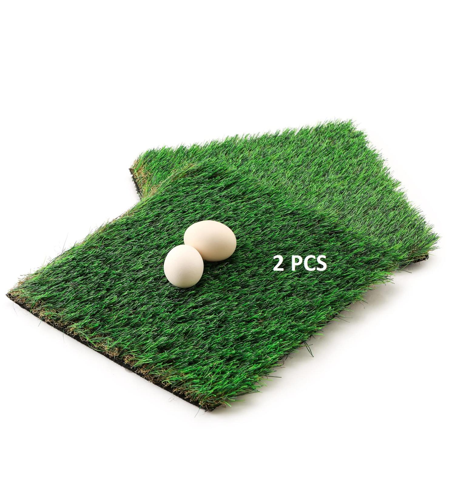 MEEXPAWS Chicken Nesting Box Pads 12x12 - Artificial Grass, Sturdy & Washable - 2 Count - Buy Online on SooperMarket.com