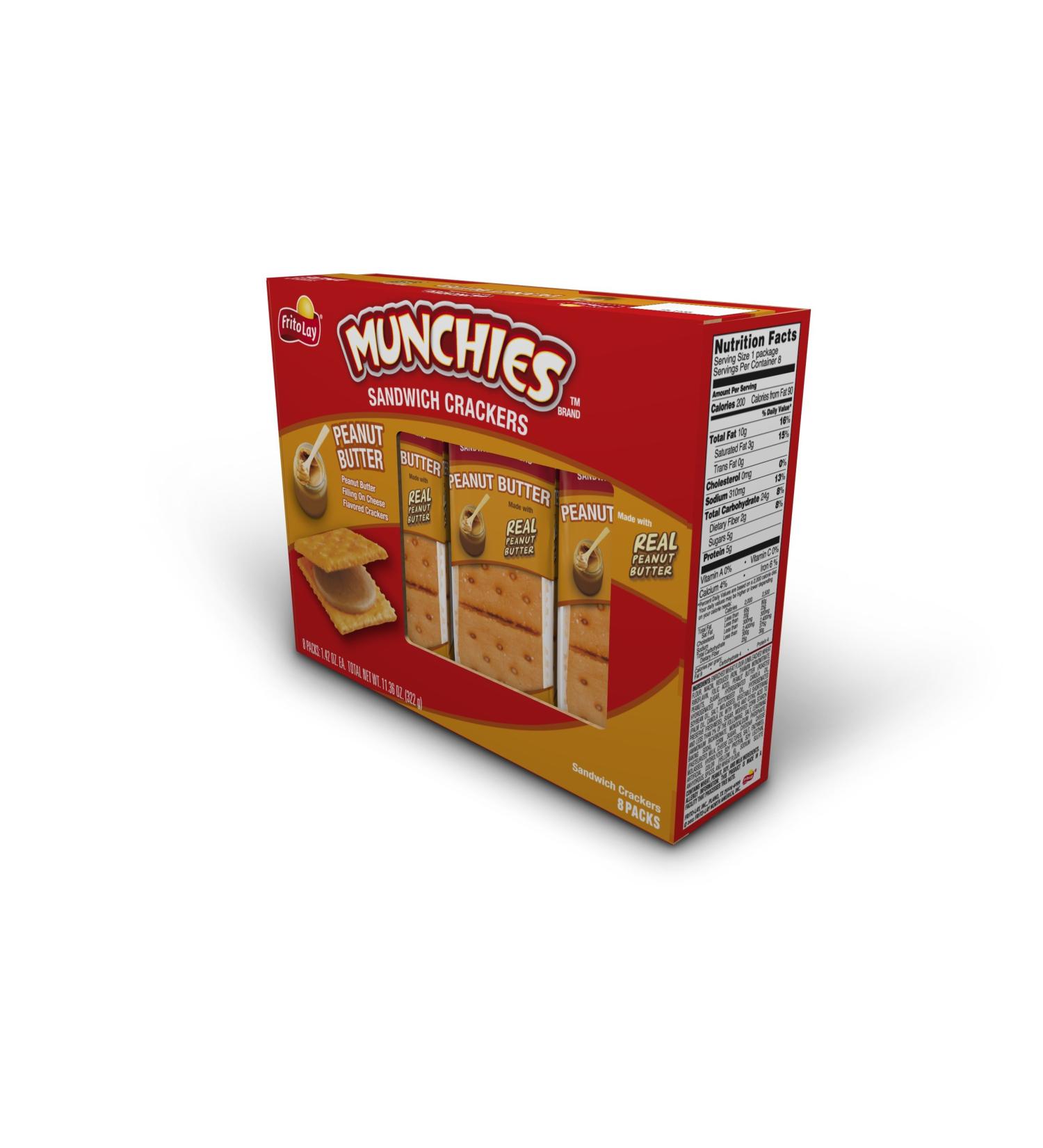 Munchies Peanut Butter on Cheese Crackers 1.42 Ounce (Pack of 8) Peanut Butter 1.42 Ounce (Pack of 8)