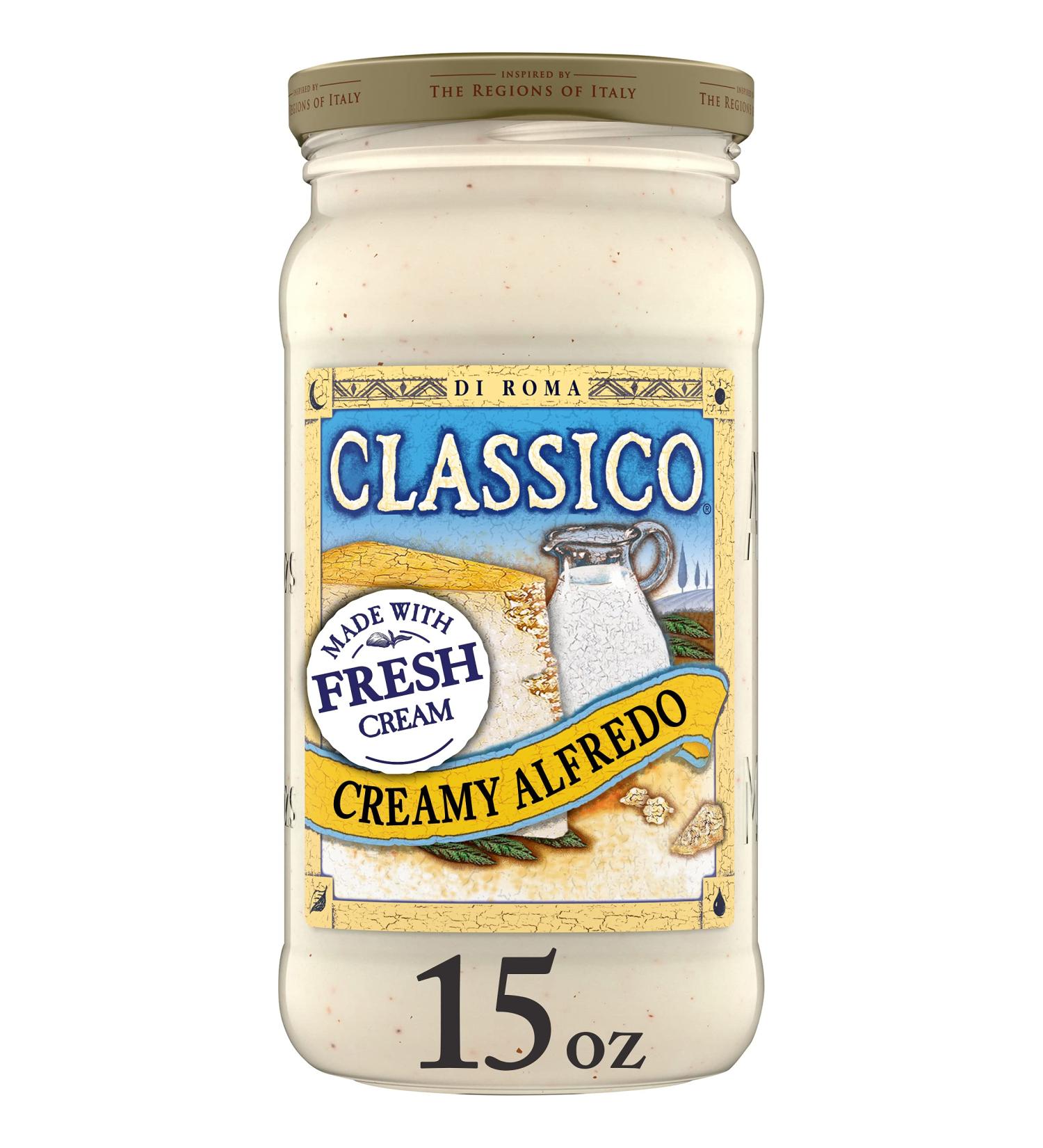 Classico Light Creamy Alfredo Pasta Sauce - 15 oz Jar - Buy Online on SooperMarket.com