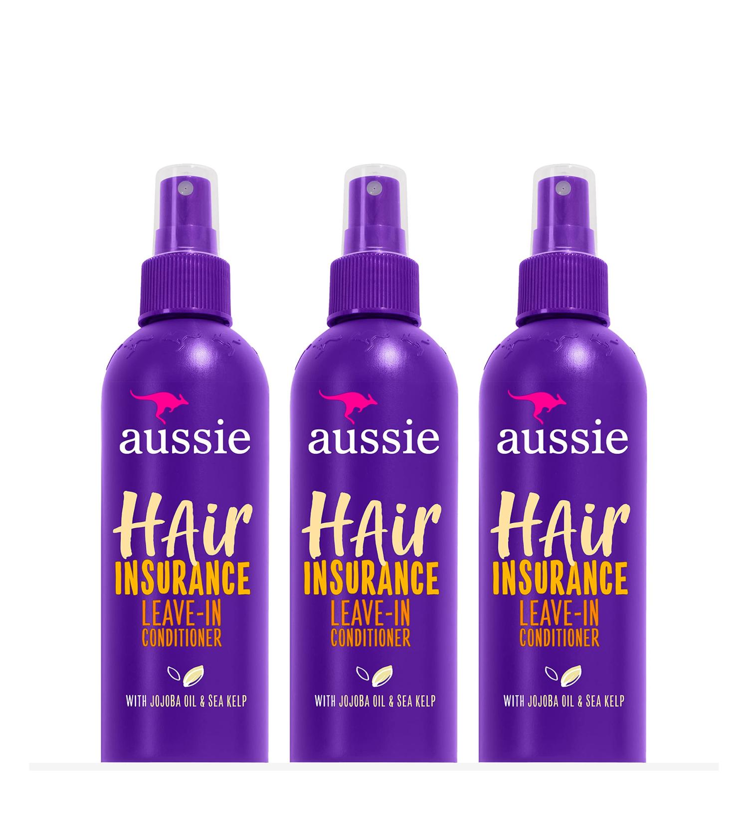 Aussie Leave-In Conditioner Spray Triple Pack with Jojoba & Sea Kelp 8 fl oz - 236ml x3 - Buy Online on SooperMarket.com