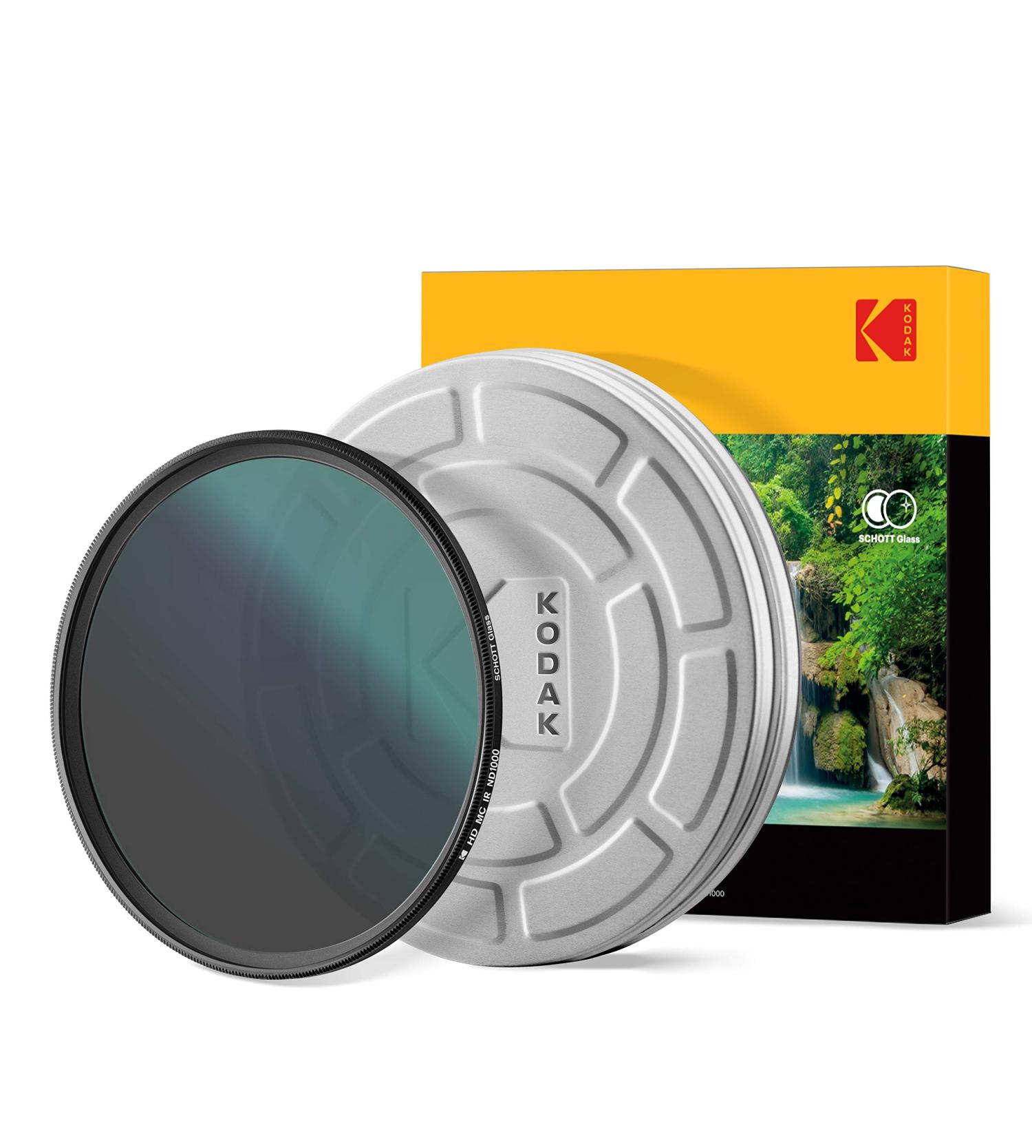 KODAK 52mm IR Neutral Density 1000 Filter | Schott Glass, Waterproof, 16-Layer Nano Coating | Prevent Overexposure, Reduce Infrared | Retro Case & Filter Guide | PhotoGear - Buy Online on SooperMarket.com