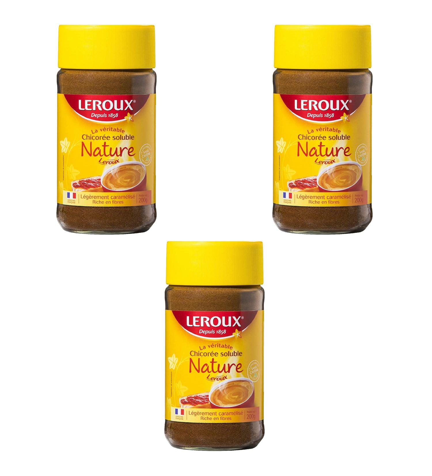 Leroux Regular Instant Chicory 200 g Set of 3 .3 Set(7 Ounce (Pack of 1))