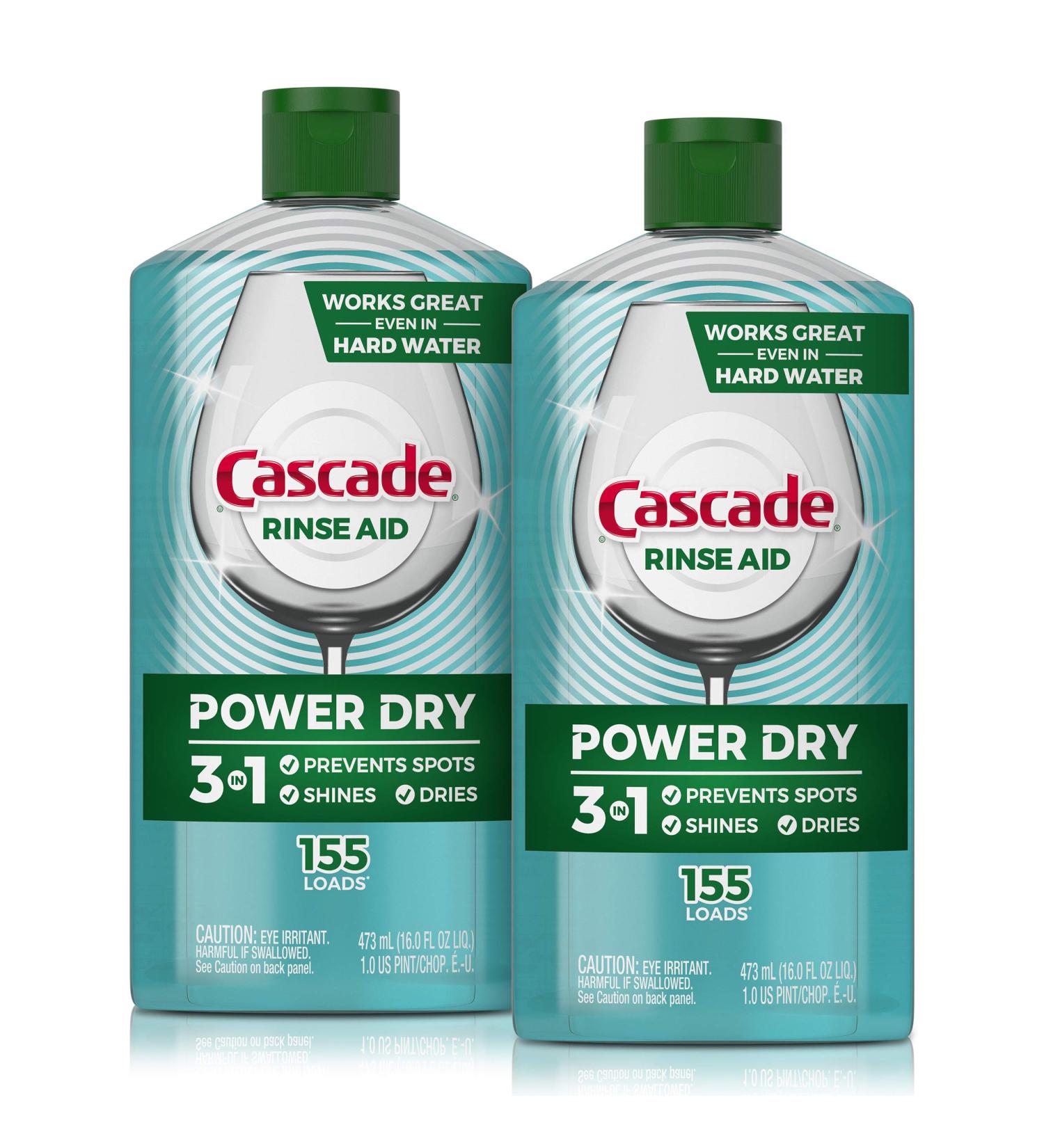 Cascade Power Dry Dishwasher Rinse Aid 16 Fl Oz (2 Pack) - Unscented - Pack of 2 - Buy Online on SooperMarket.com