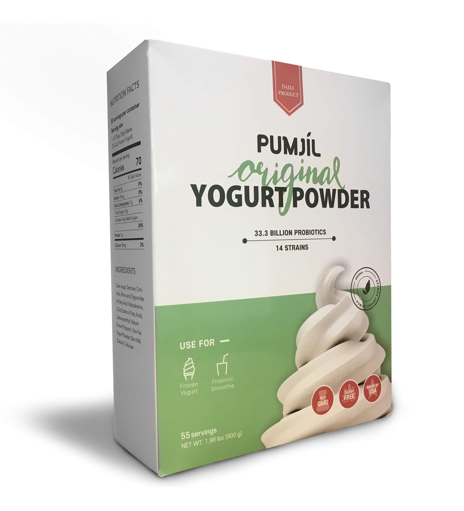 Pumjil Probiotic Soft Serve Ice Cream Mix - Ideal for Frozen Yogurt and Smoothies - 55 Servings - 146 Ounce Eatable Portion - Buy Online on SooperMarket.com