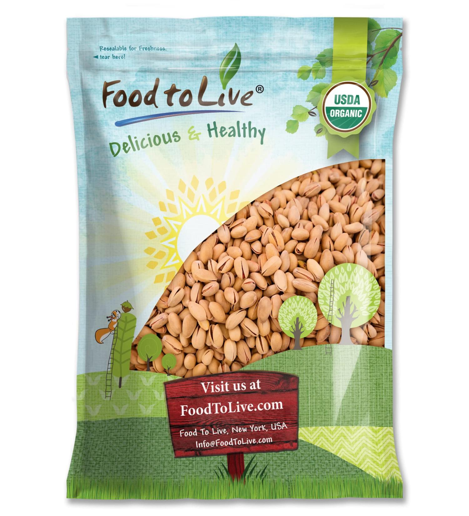 Organic California Pistachios 5 Pounds - Non-GMO Kosher In Shell Dry Roasted with Sea Salt - Bulk 5 LB - Buy Online on SooperMarket.com