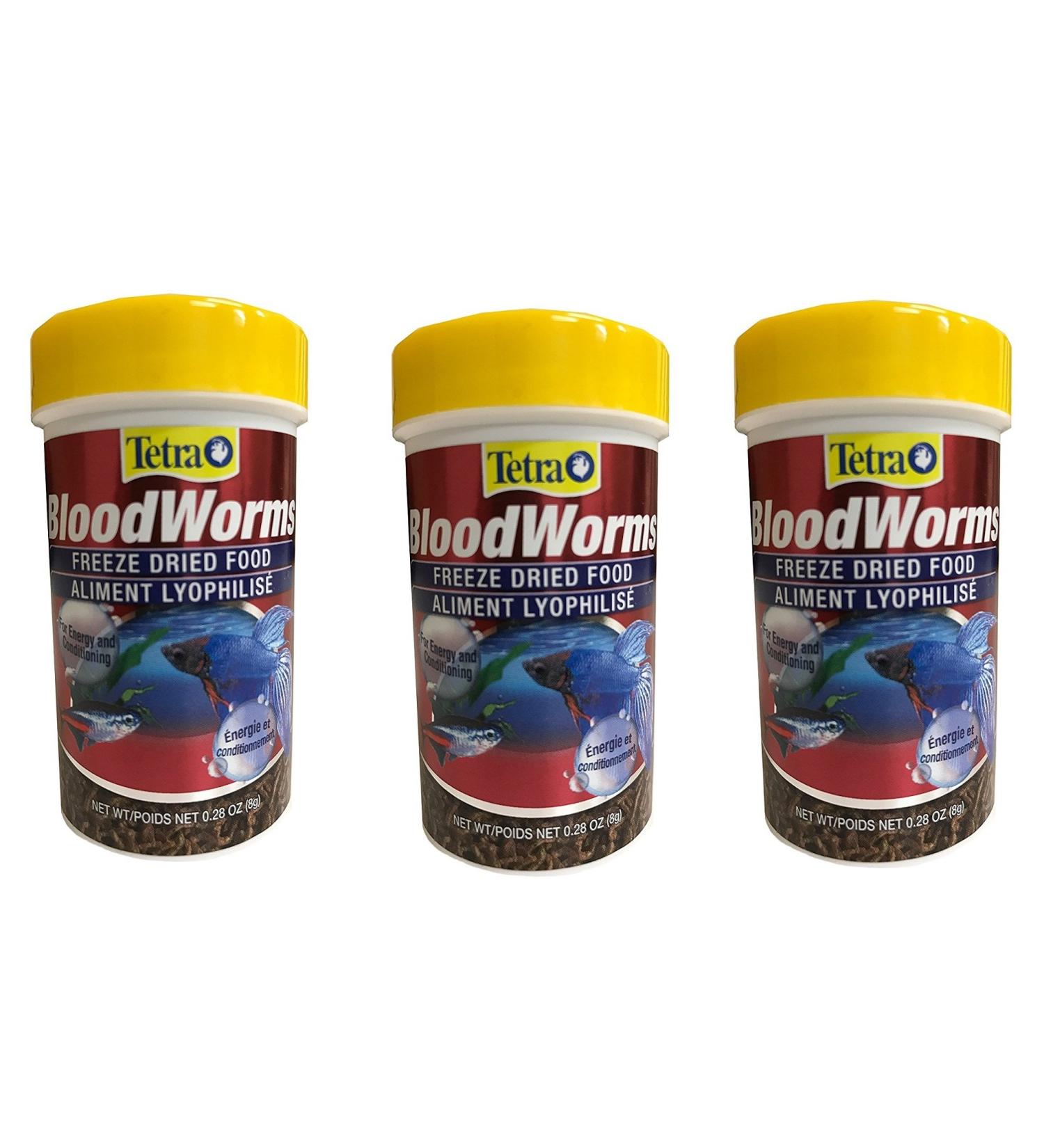 Tetra 77815-03 Bloodworms Freeze Dried Food 3 Pack(0.28 Ounce)