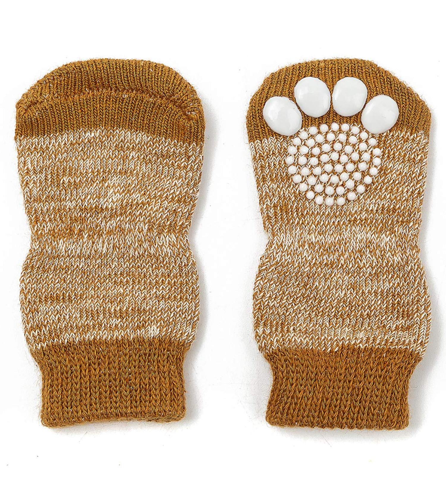 Pet Heroic 8 Sizes Anti-Slip Dog Socks Cat Socks Dog Cat Paw Protector With Rubber Reinforcement Traction Control for Indoor Wear Fit Extra Small to Extra Large Dogs Cats Yellow mode S - Buy Online on SooperMarket.com
