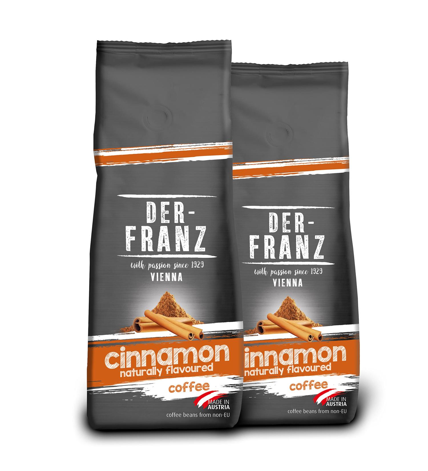 Buy DER-FRANZ Cinnamon Flavored Ground Coffee - 2 x 500g Pack - Premium International Shipping - Buy Online on SooperMarket.com
