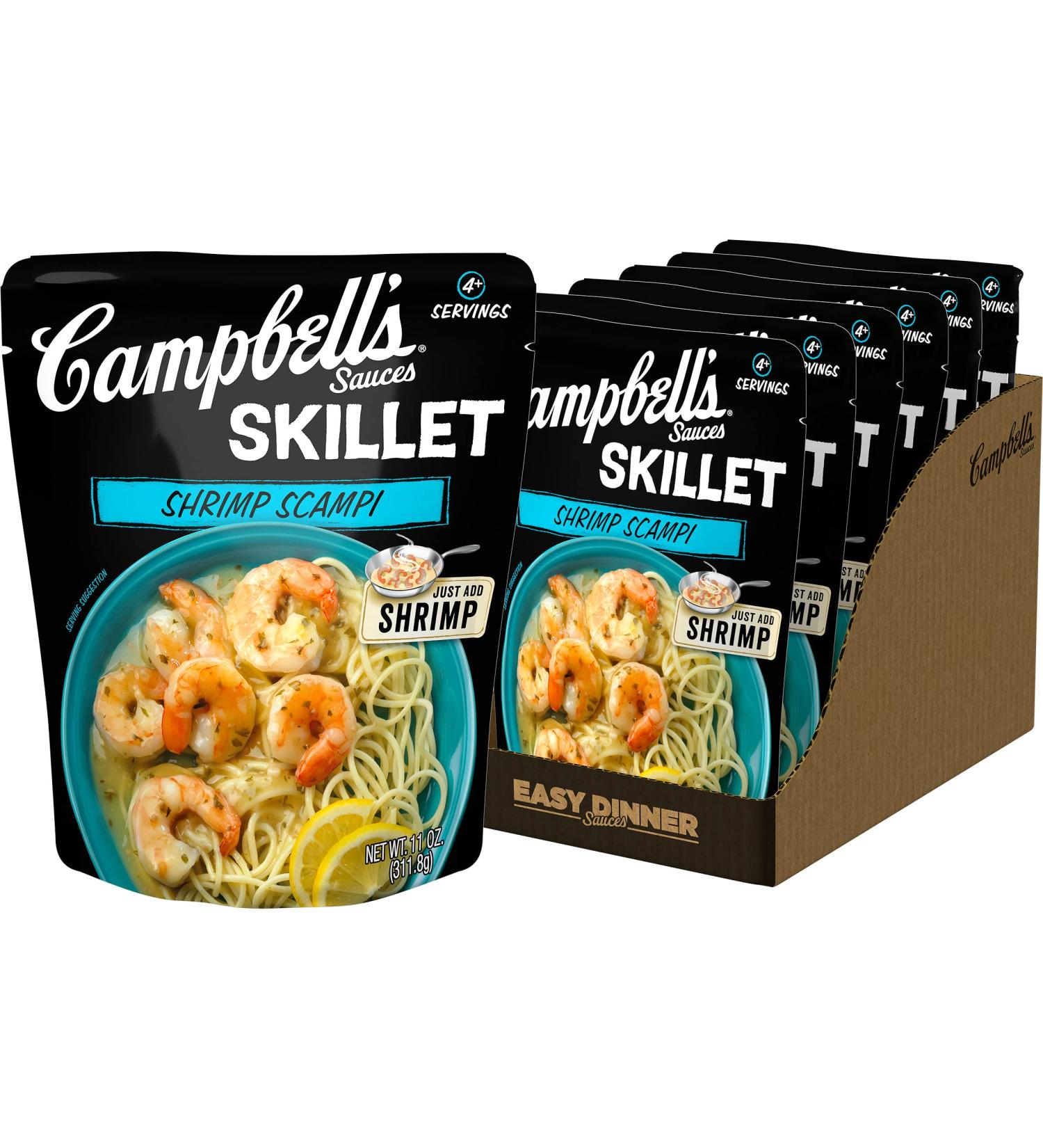 Campbell's Skillet Sauces Shrimp Scampi 11oz Can - Pack of 6 | Delicious Seafood Dish - Buy Online on SooperMarket.com